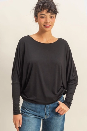 Recycled Polyester Thread Anna Dolman Long Sleeve Top