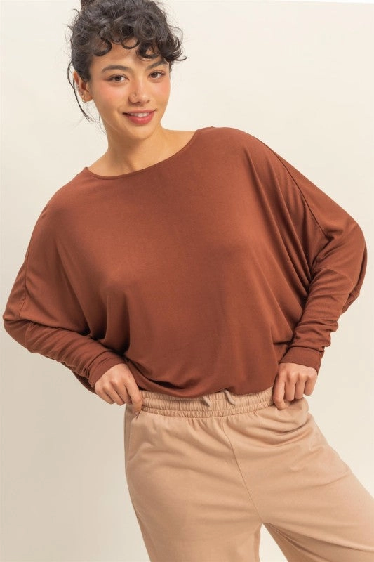Anna Dolman Long Sleeve Top sporty wear Streetwear attitude