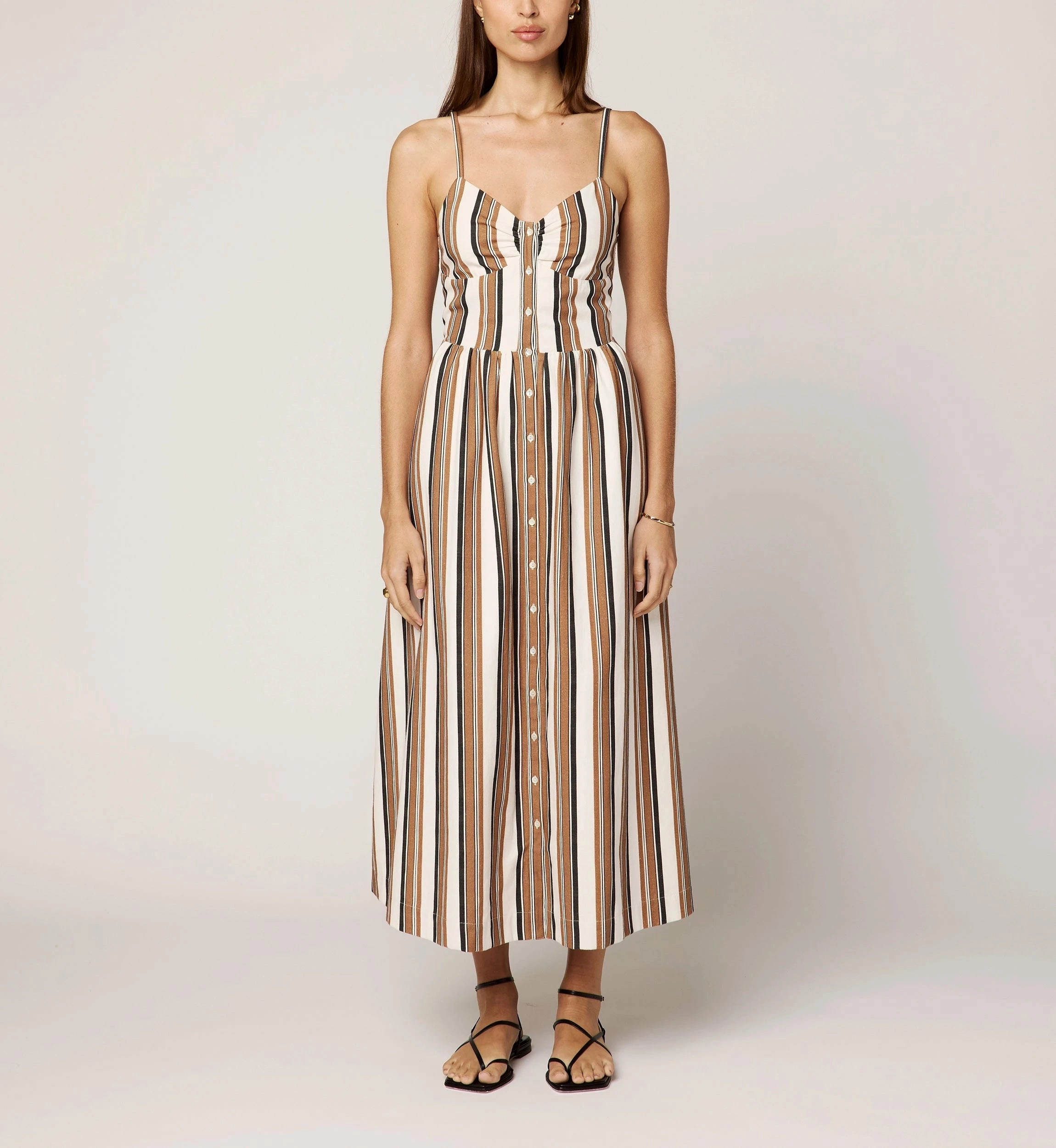 Holly Midi Dress | Giatta Stripe Office Ease