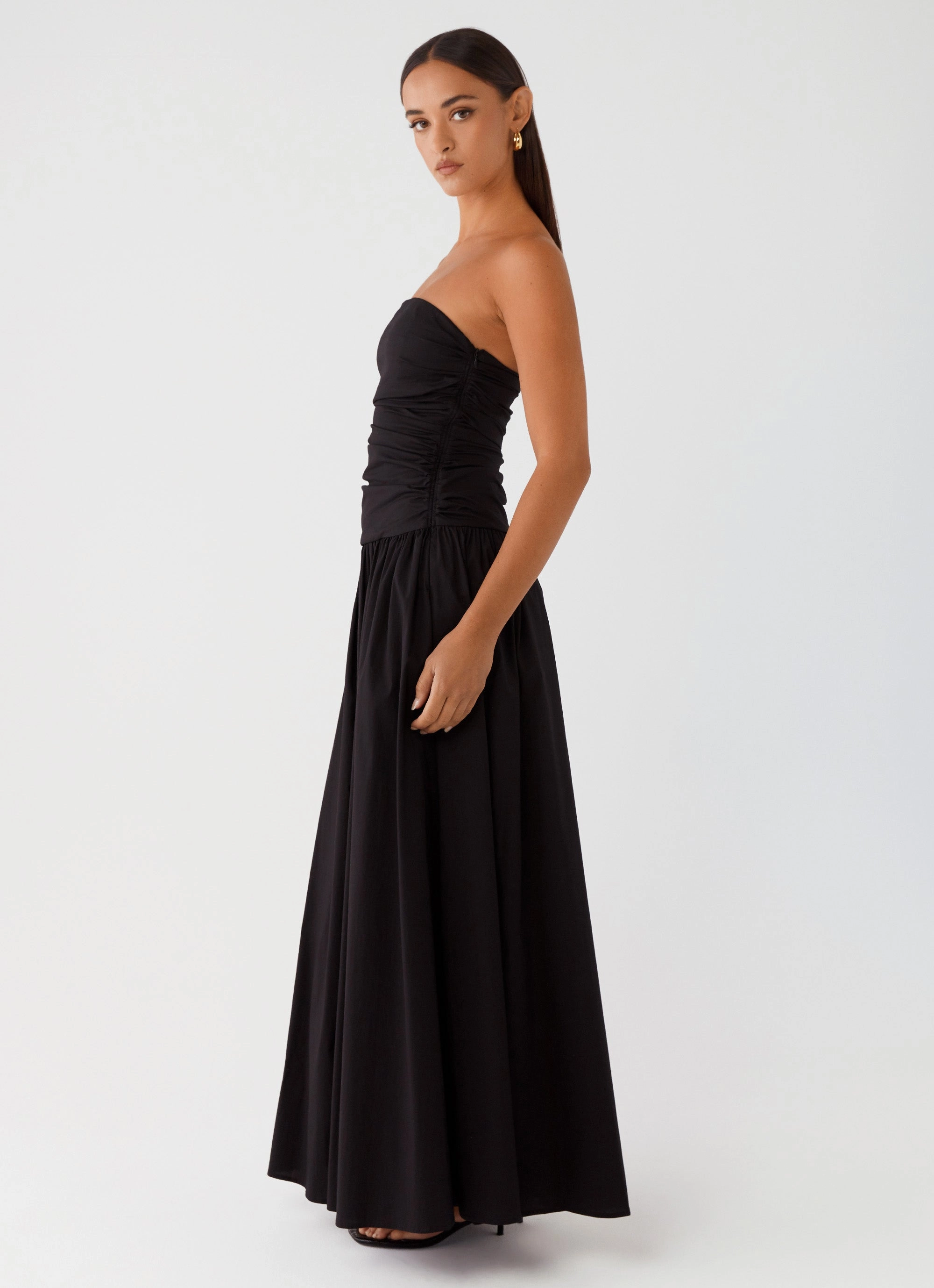 Light Movement Effortless Touch Carmel Maxi Dress - Black