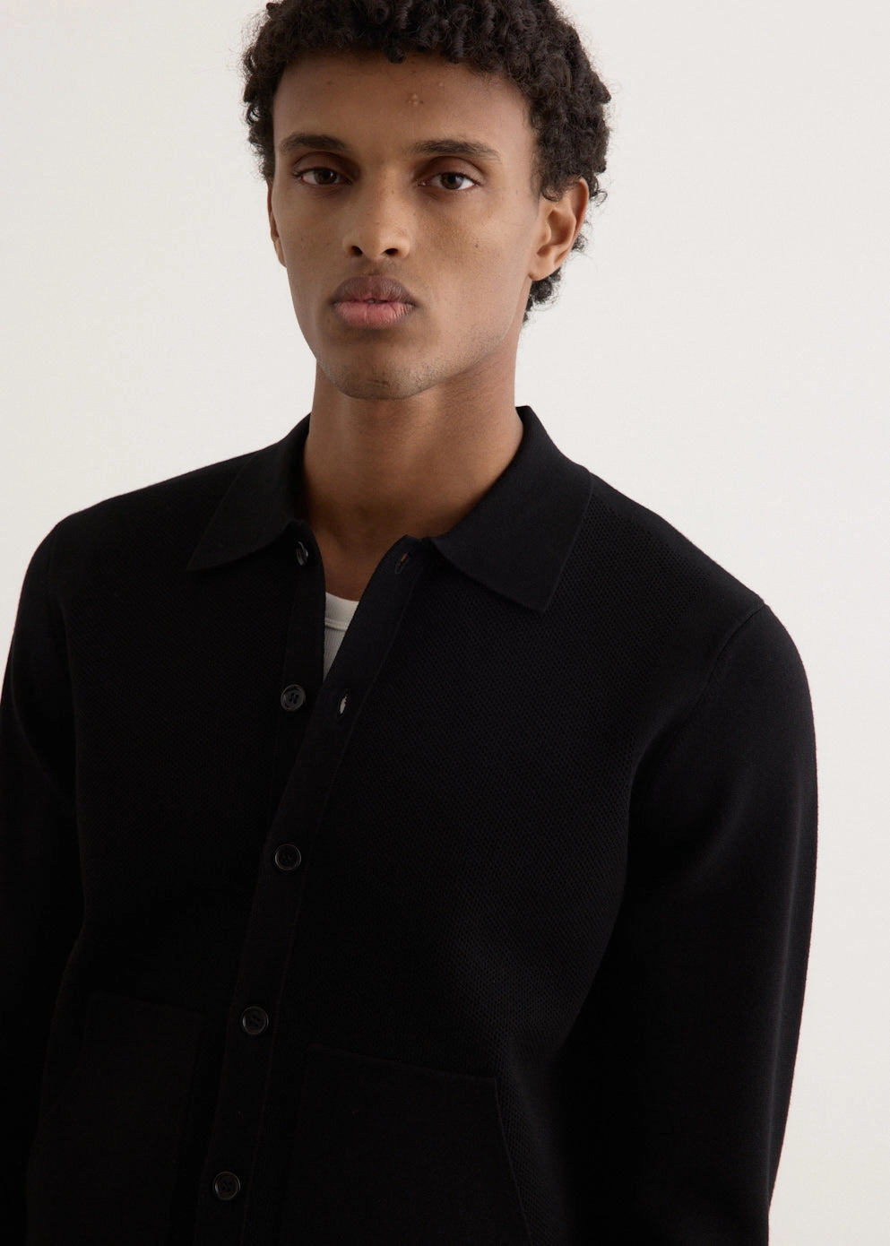 Meon Cardigan Ribbed Collar Detail