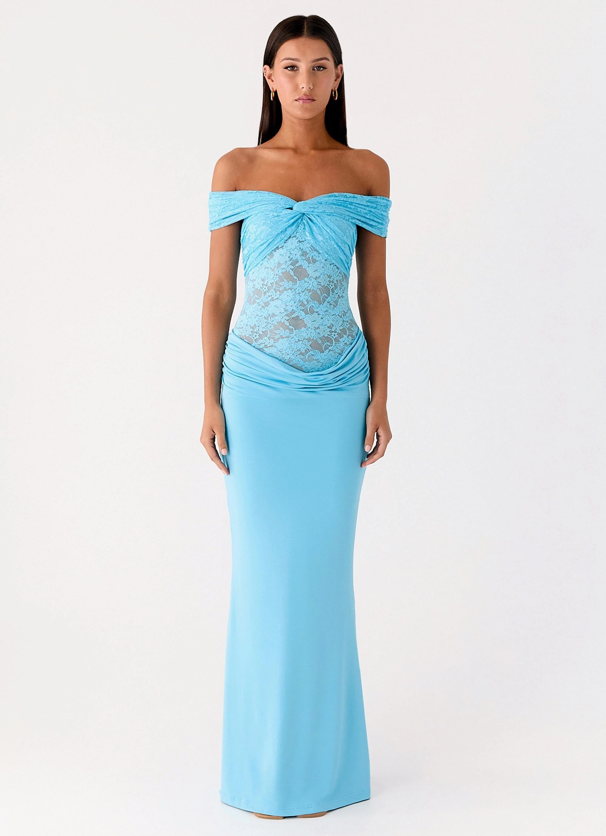 Either Way Maxi Dress - Turquoise Blue Effortless Comfort