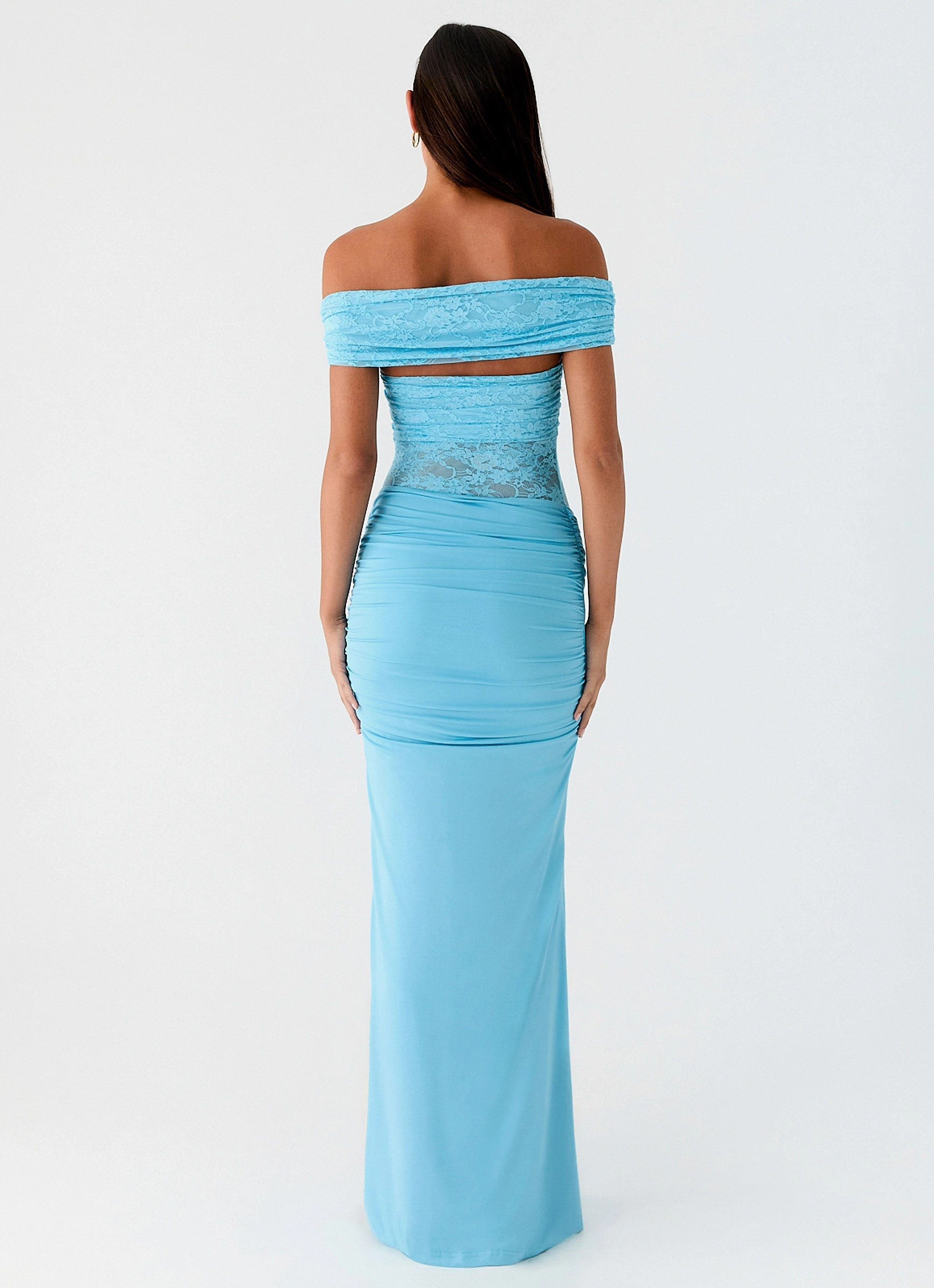 Vibrant Edge Natural Drape Either Way Maxi Dress - Turquoise Blue