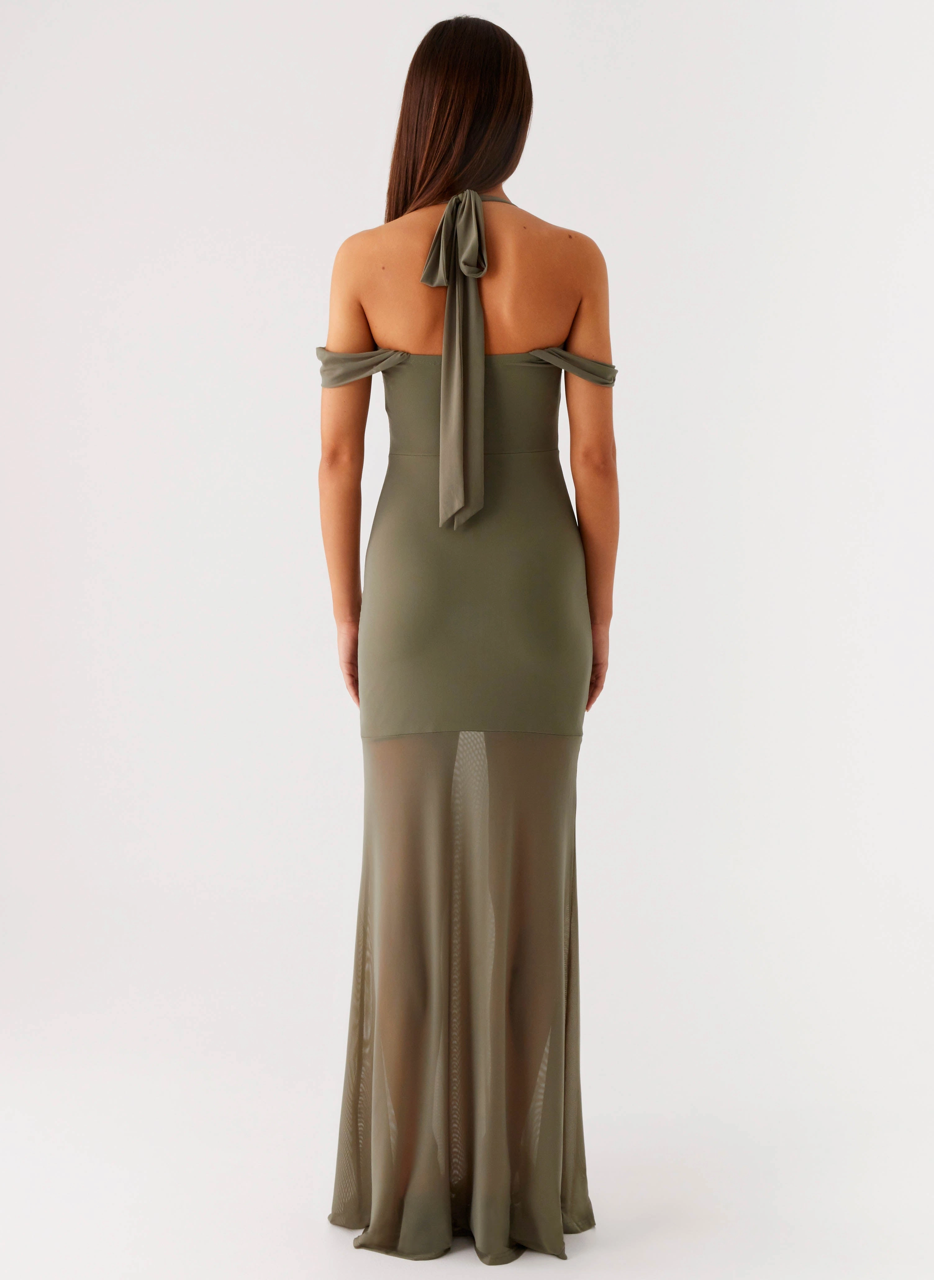 Ivy Lane Maxi Dress - Olive Refined Line