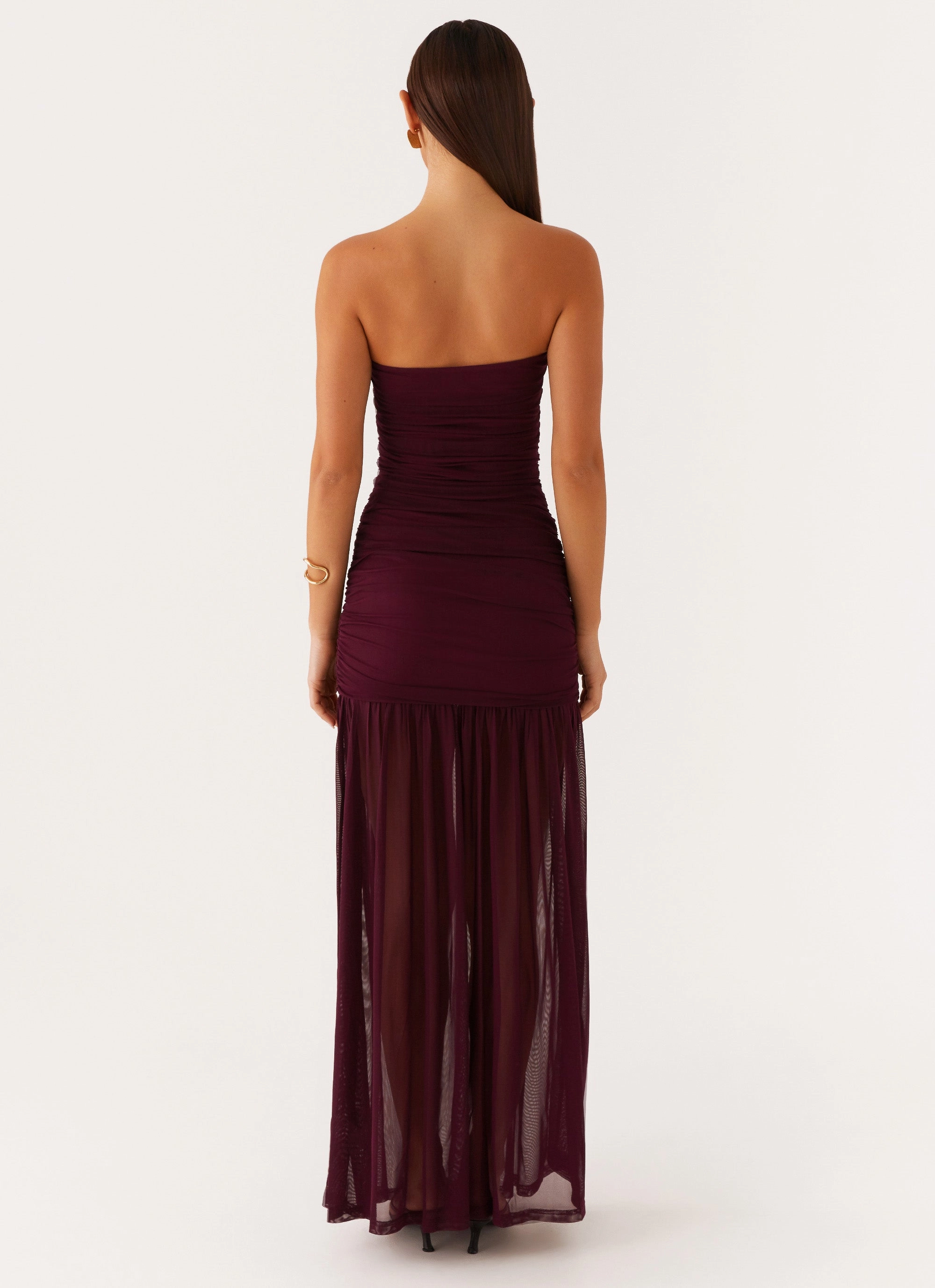 Fine Texture Breathable Savaya Maxi Dress - Mulberry