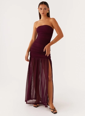 Soft-touch daywear Lined interior Savaya Maxi Dress - Mulberry