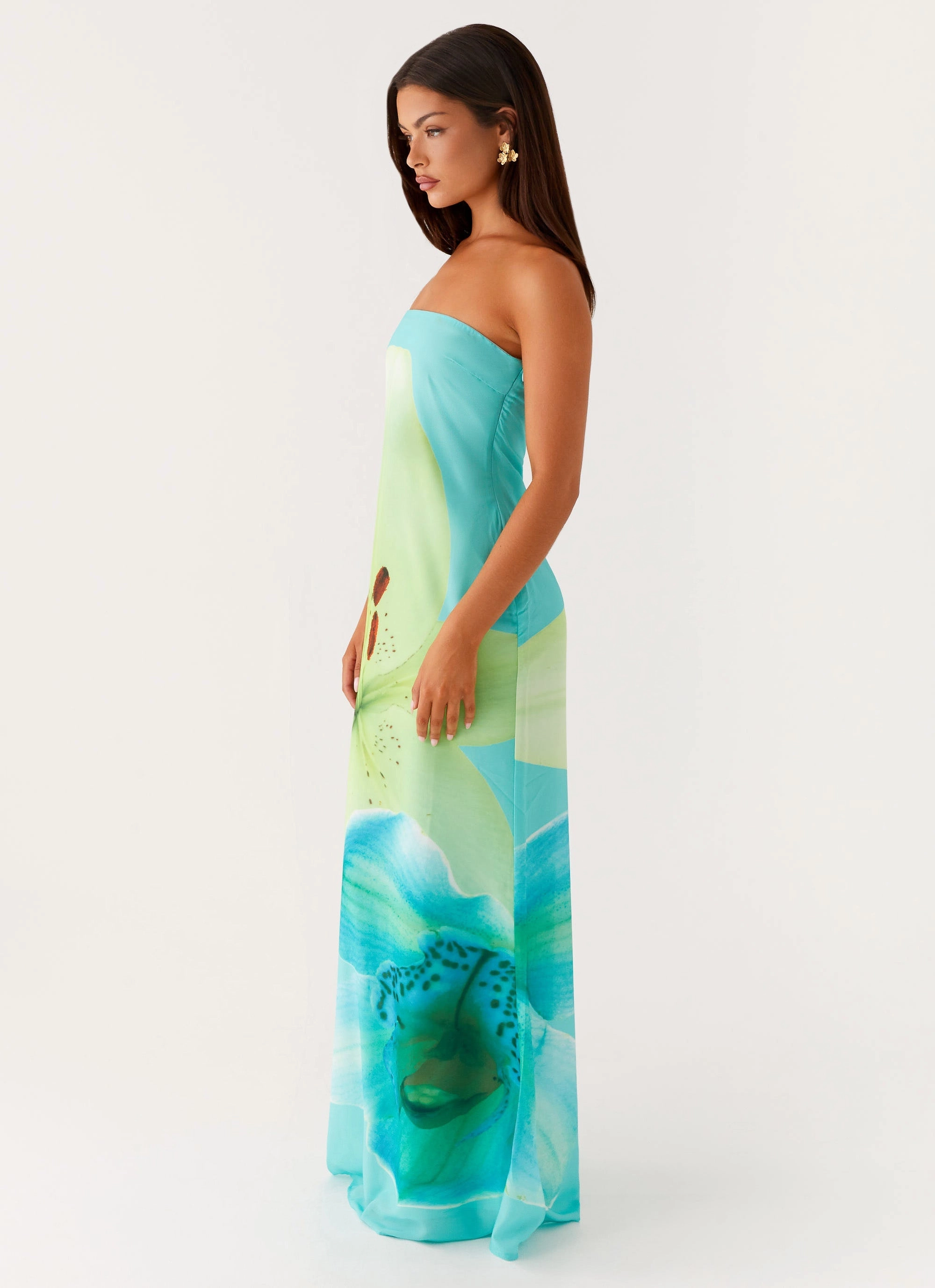 Darcy Maxi Dress - Turquoise Floral Subtle Comfort garden wedding