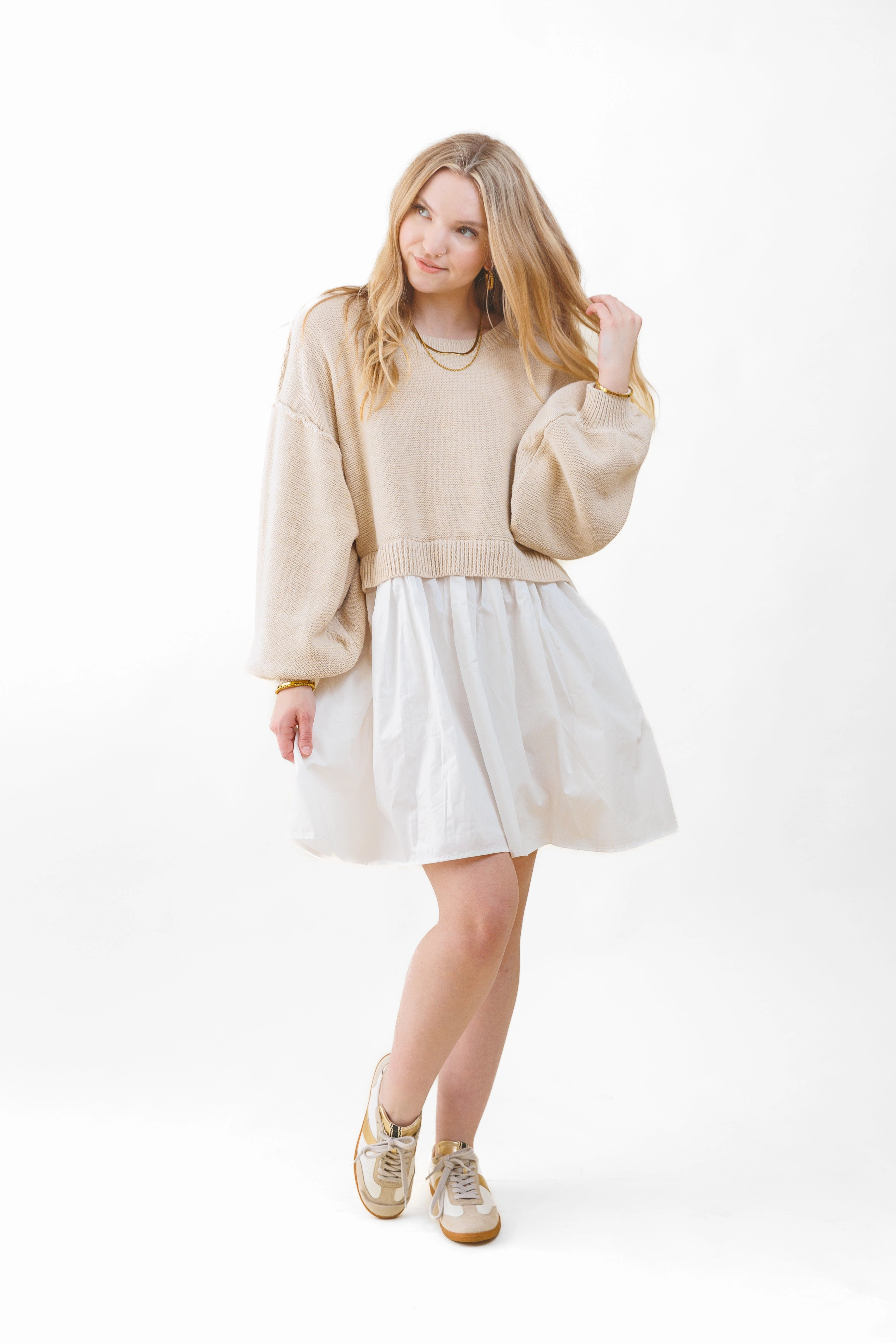 Bare Glow JOSIE MINI SWEATER DRESS