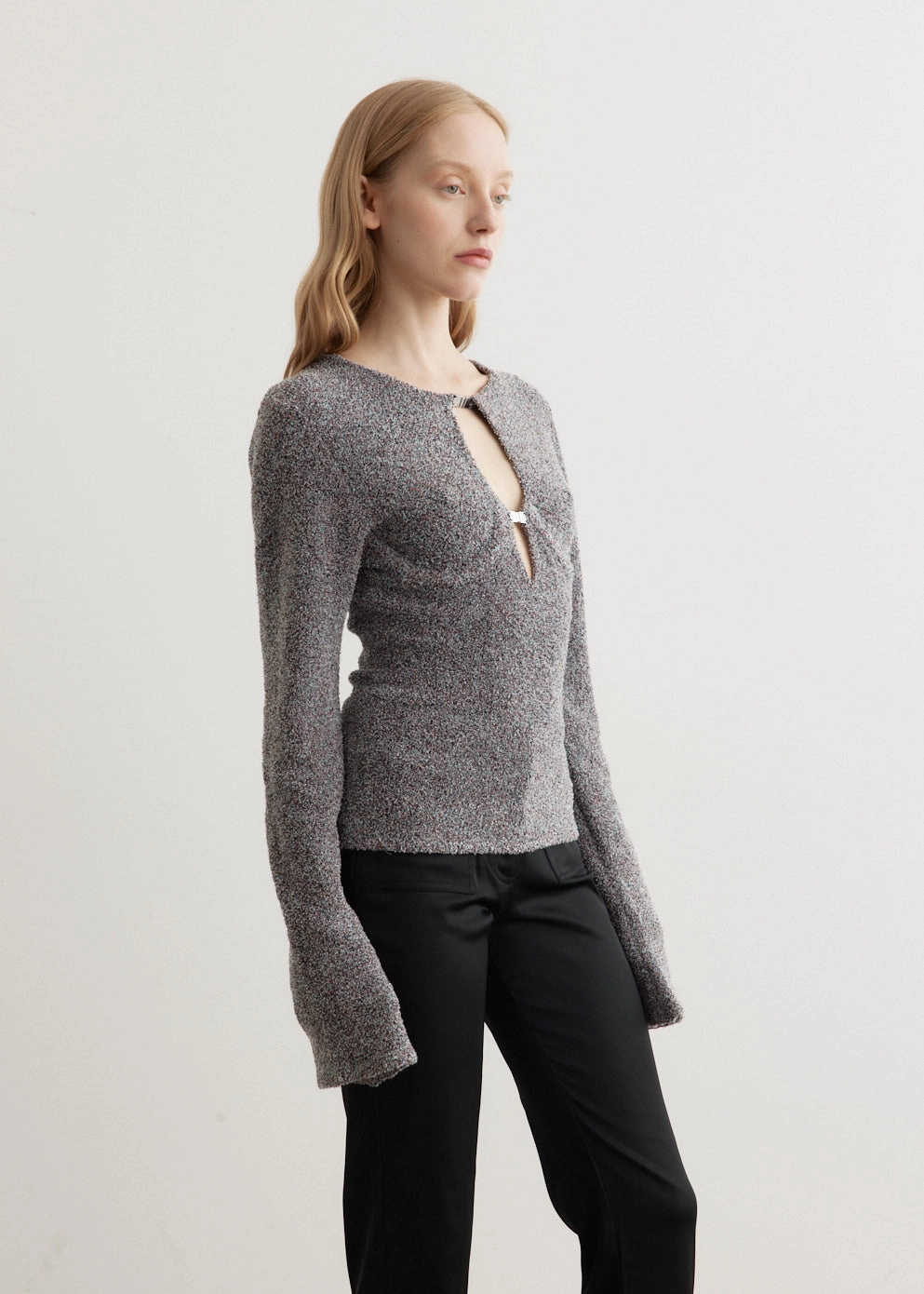 Breathable Merino Wool Knubby Fitted Jumper