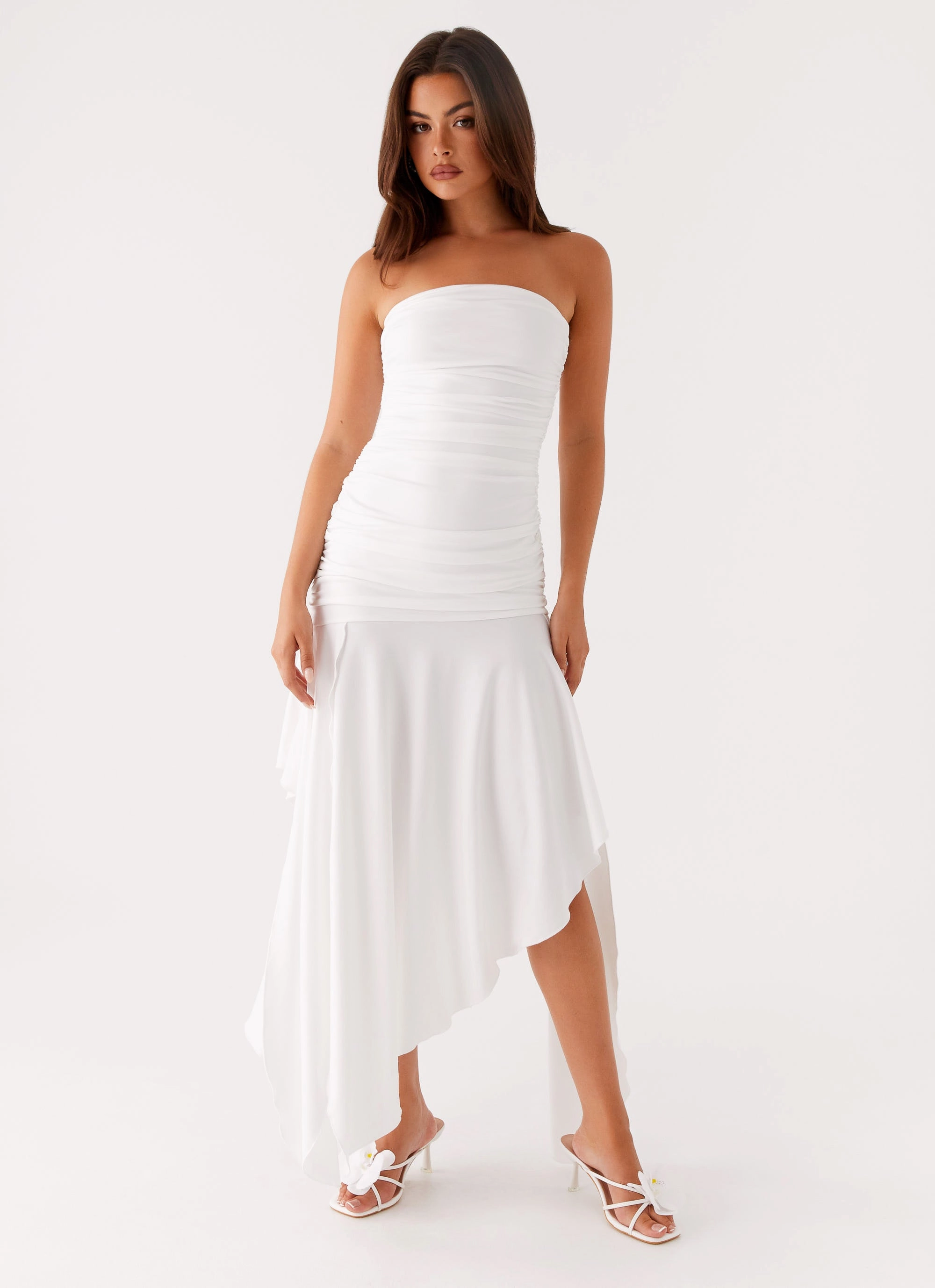Charming Comfort Ora Strapless Maxi Dress - White