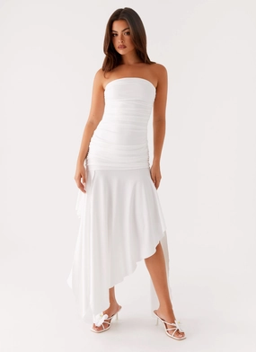 Charming Comfort Ora Strapless Maxi Dress - White