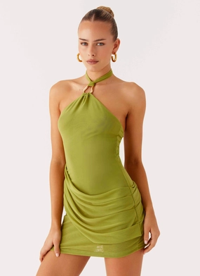 Minimalist-Trend Henrietta Mini Dress - Citrus