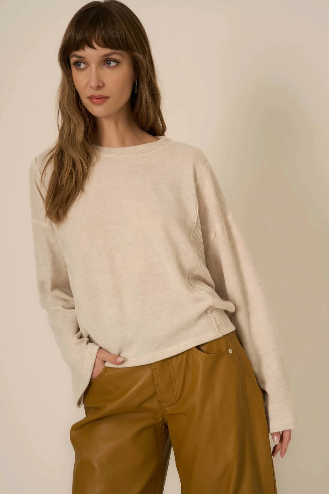 Cozy And Warm Fairway Ribbed Longsleeve Top