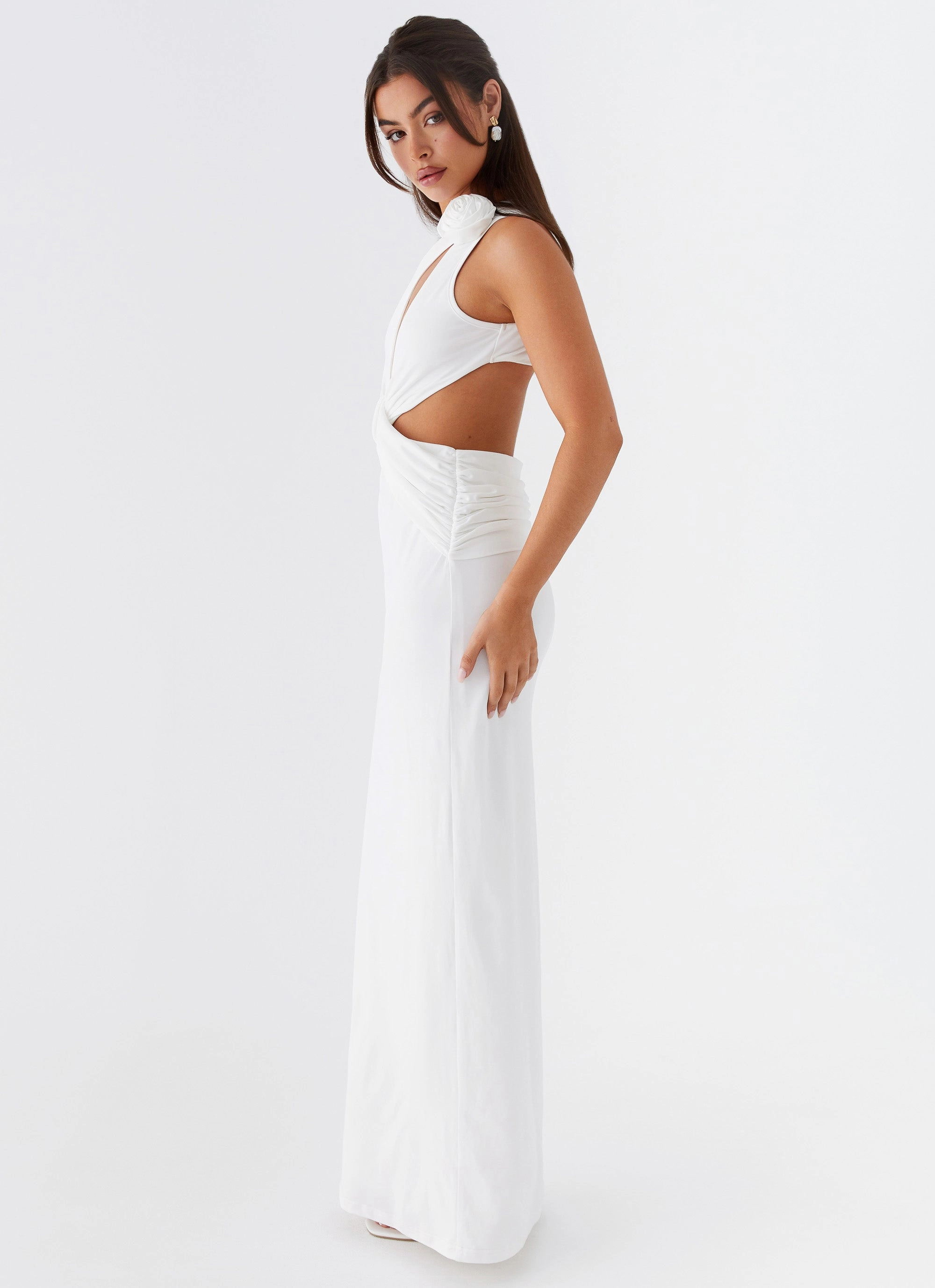 Lovesome Rosa Maxi Dress - White Clean Flow