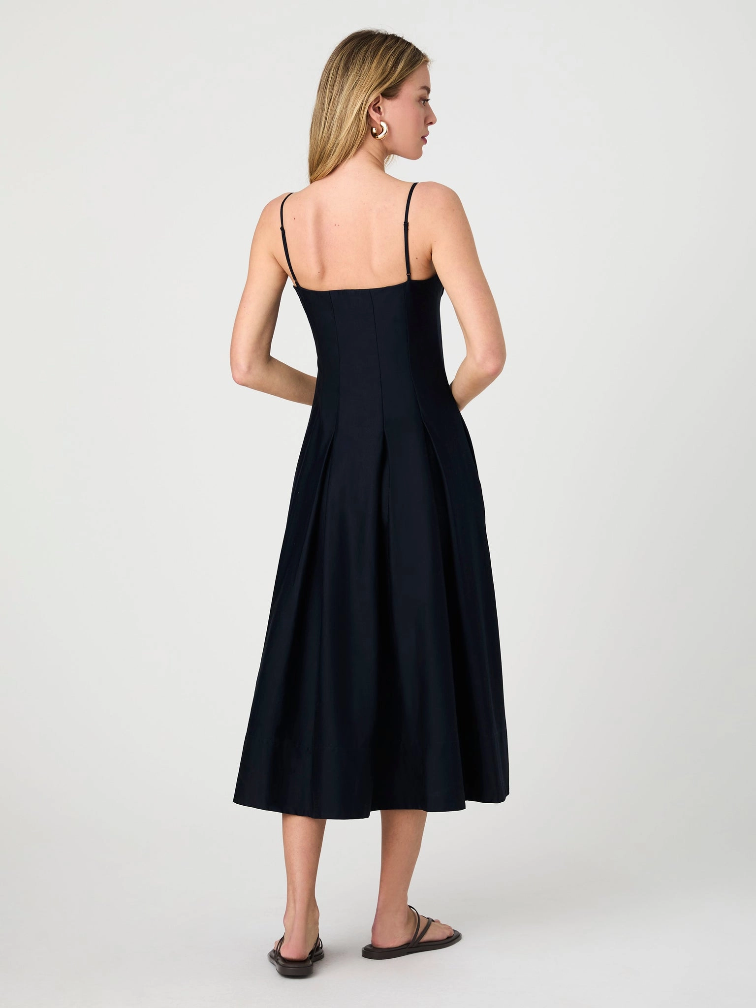 MULTI SEAM SATEEN DRESS Floral Swing Body Harmony