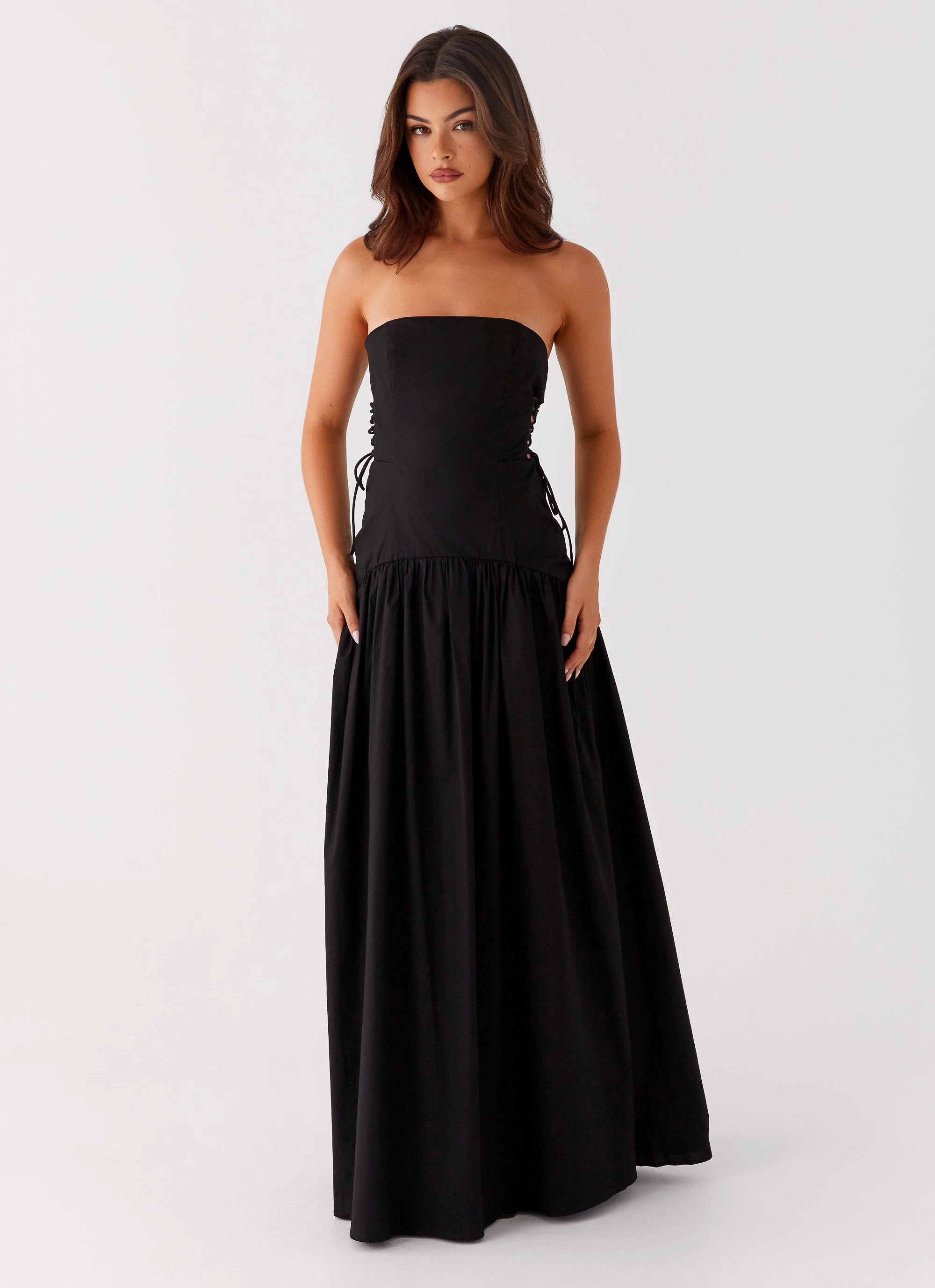 Sleeve Light Easy Wrap Conagh Maxi Dress - Black