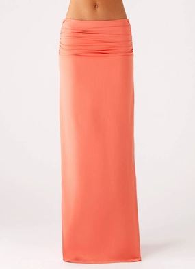 Neutral Look Elisabetta Maxi Skirt - Coral