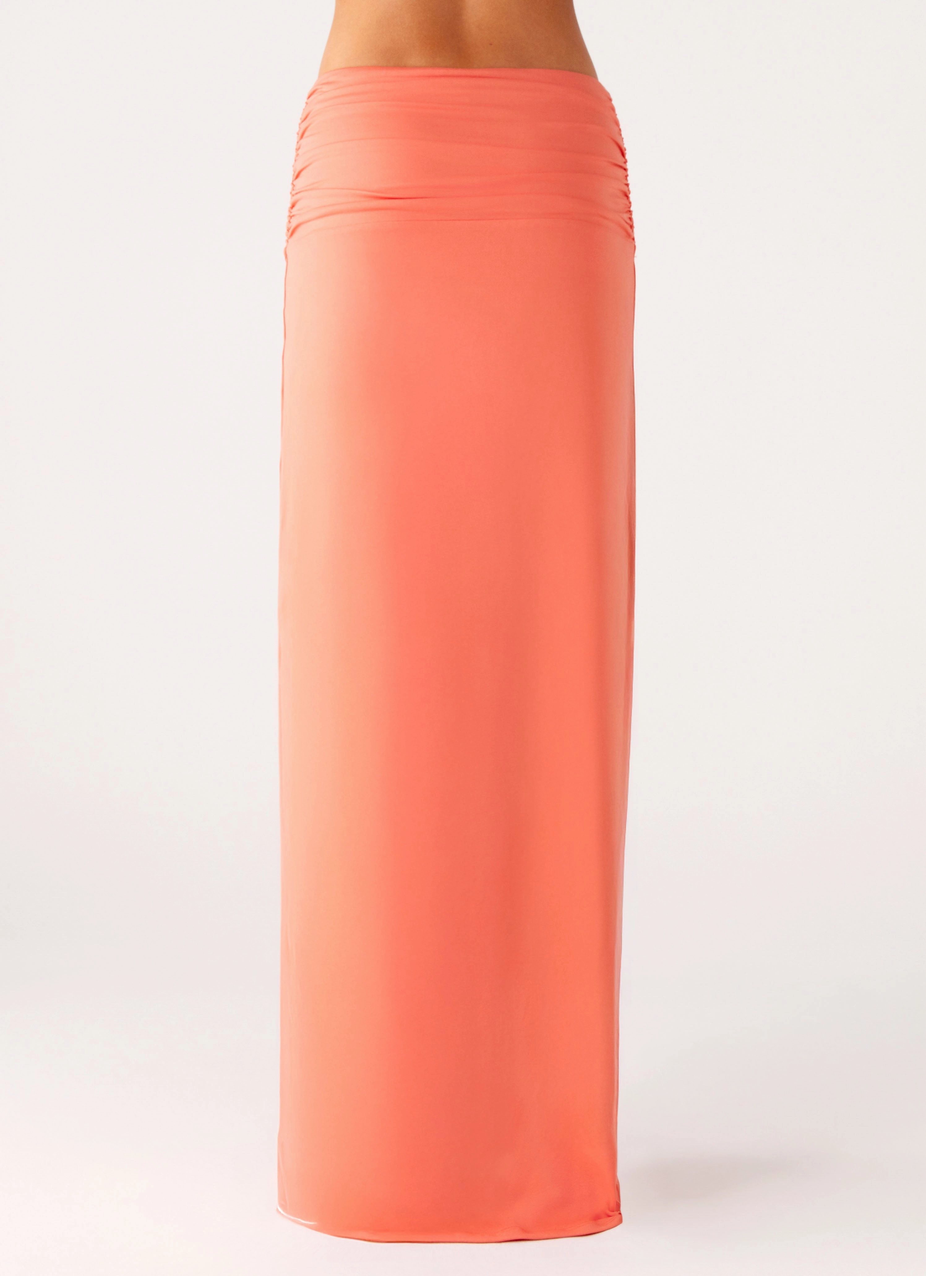 lace accents Elisabetta Maxi Skirt - Coral