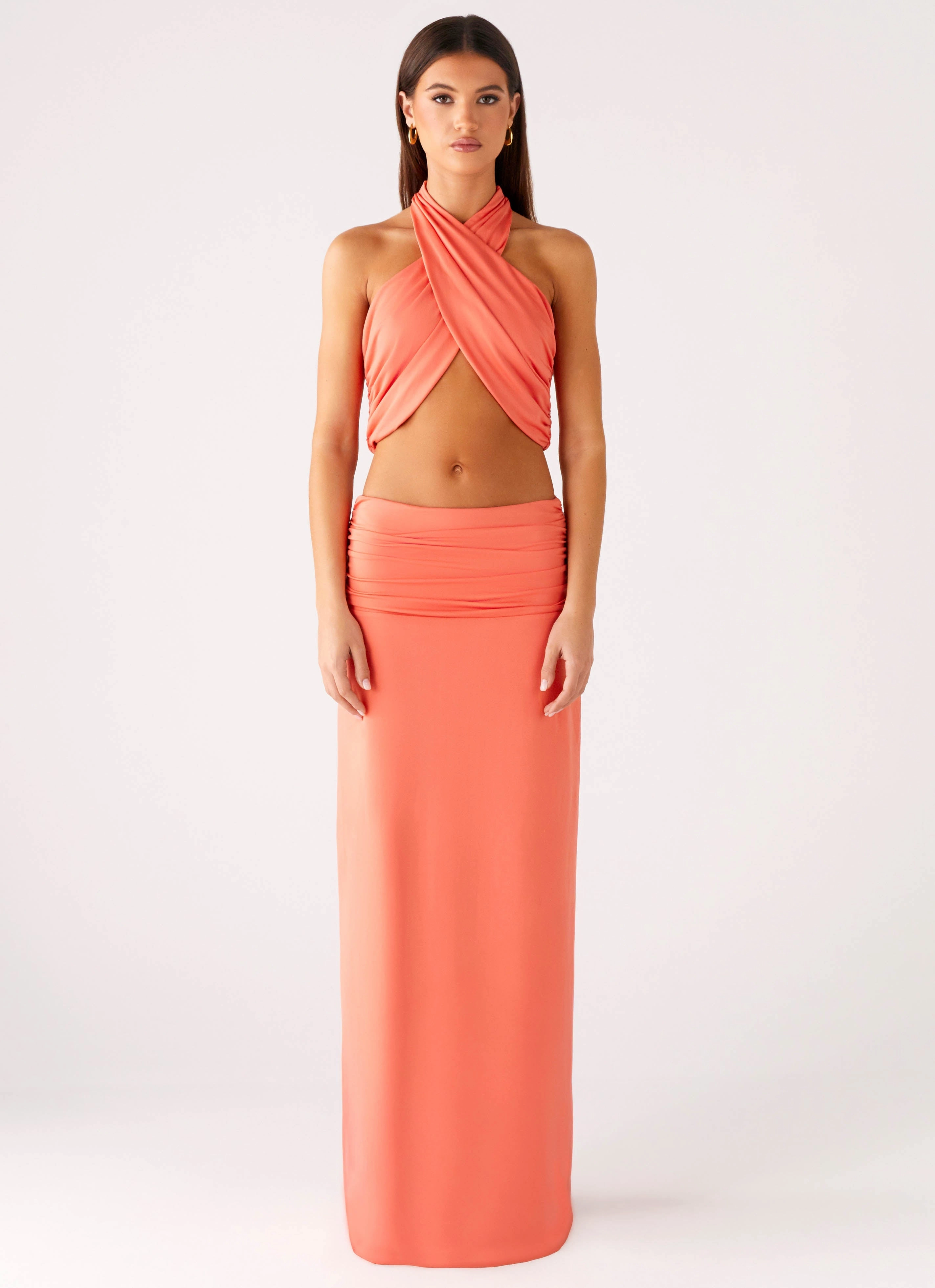 Elisabetta Maxi Skirt - Coral Artisanal Craft