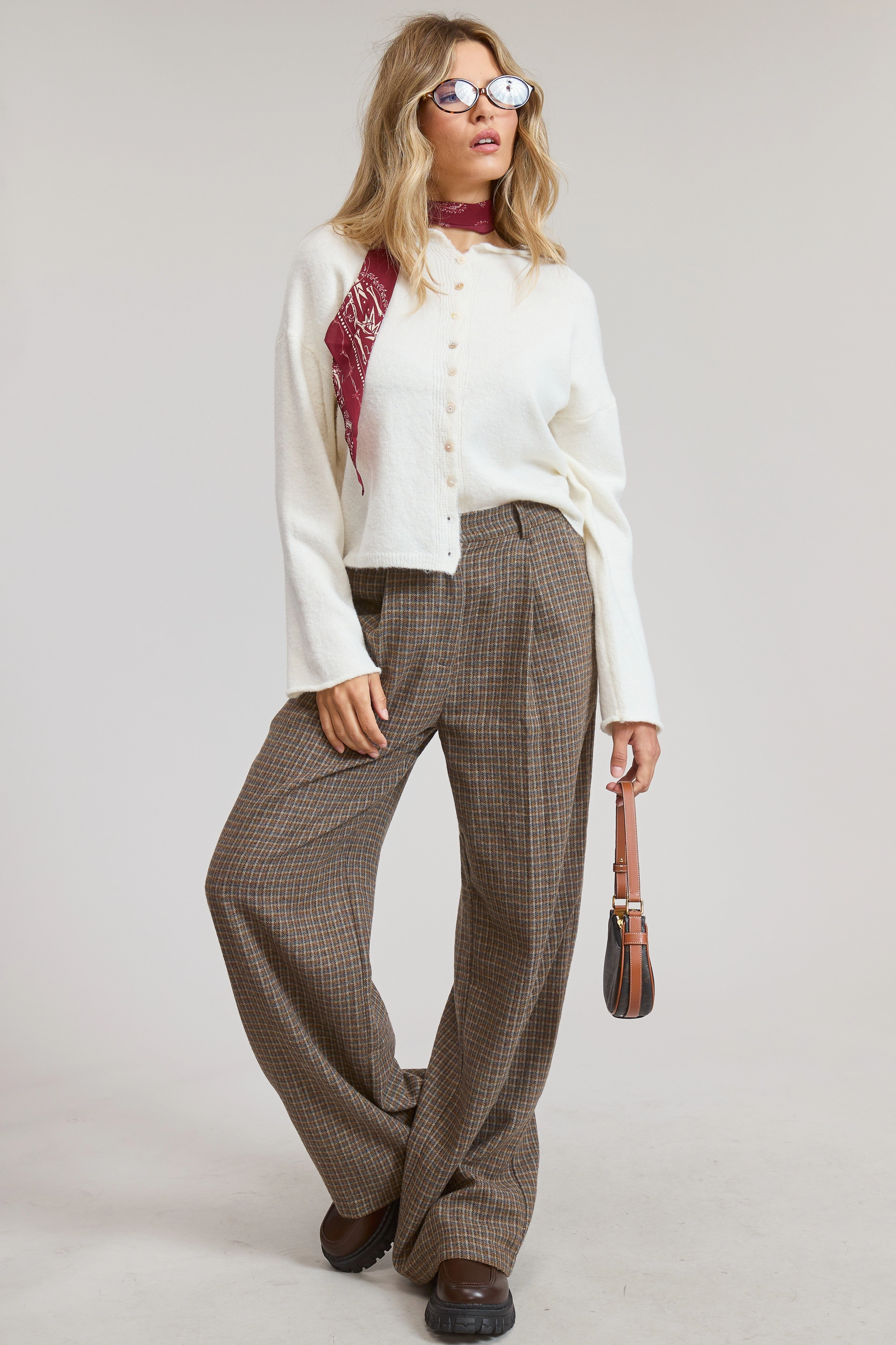 Multi Layer Insulation Casual Warmth Elise Button Down Cardigan - Ivory