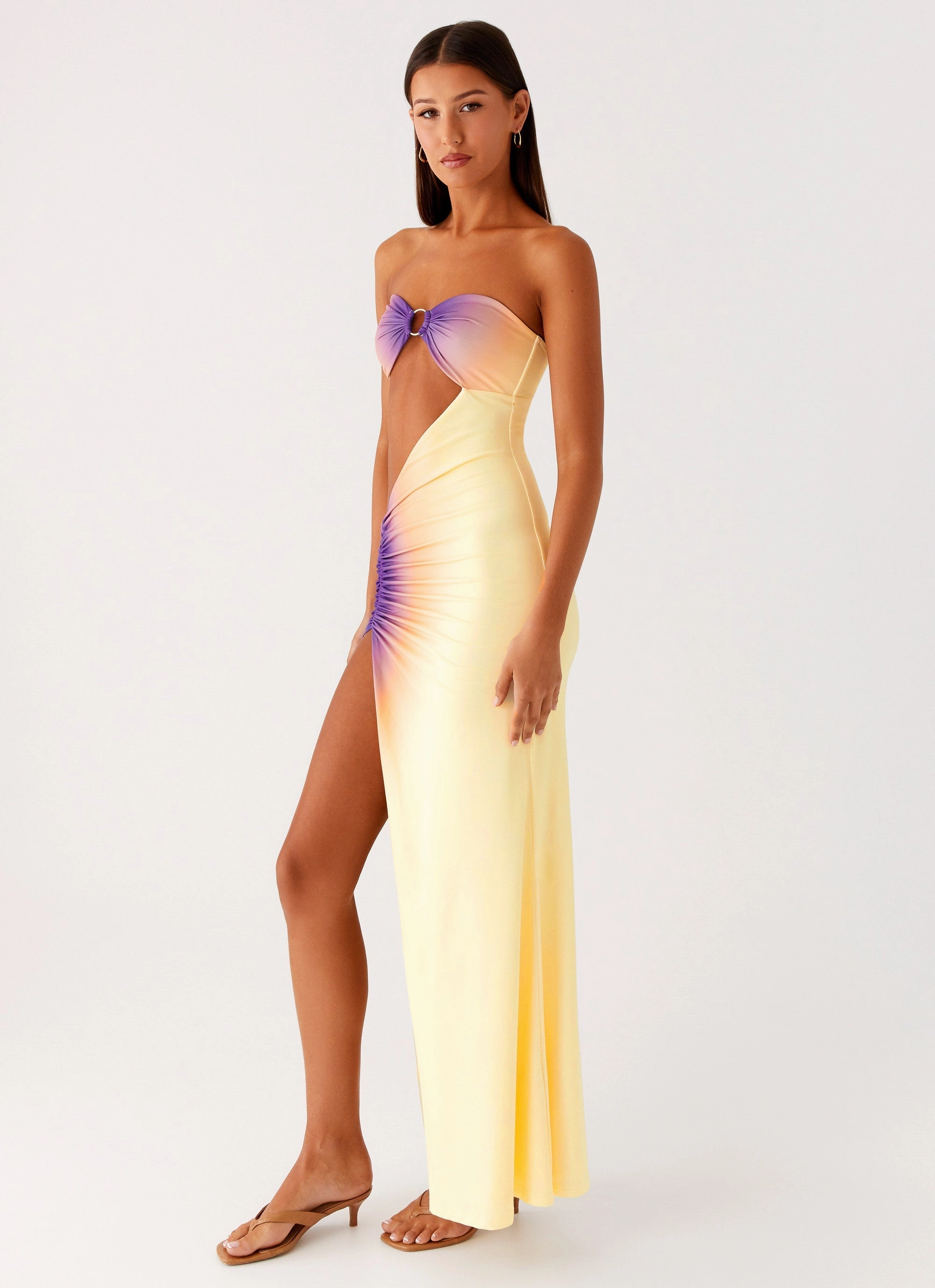 Ellisah Ombre Maxi Dress - Sunrise Ombre Chic Tone Minimalist Look