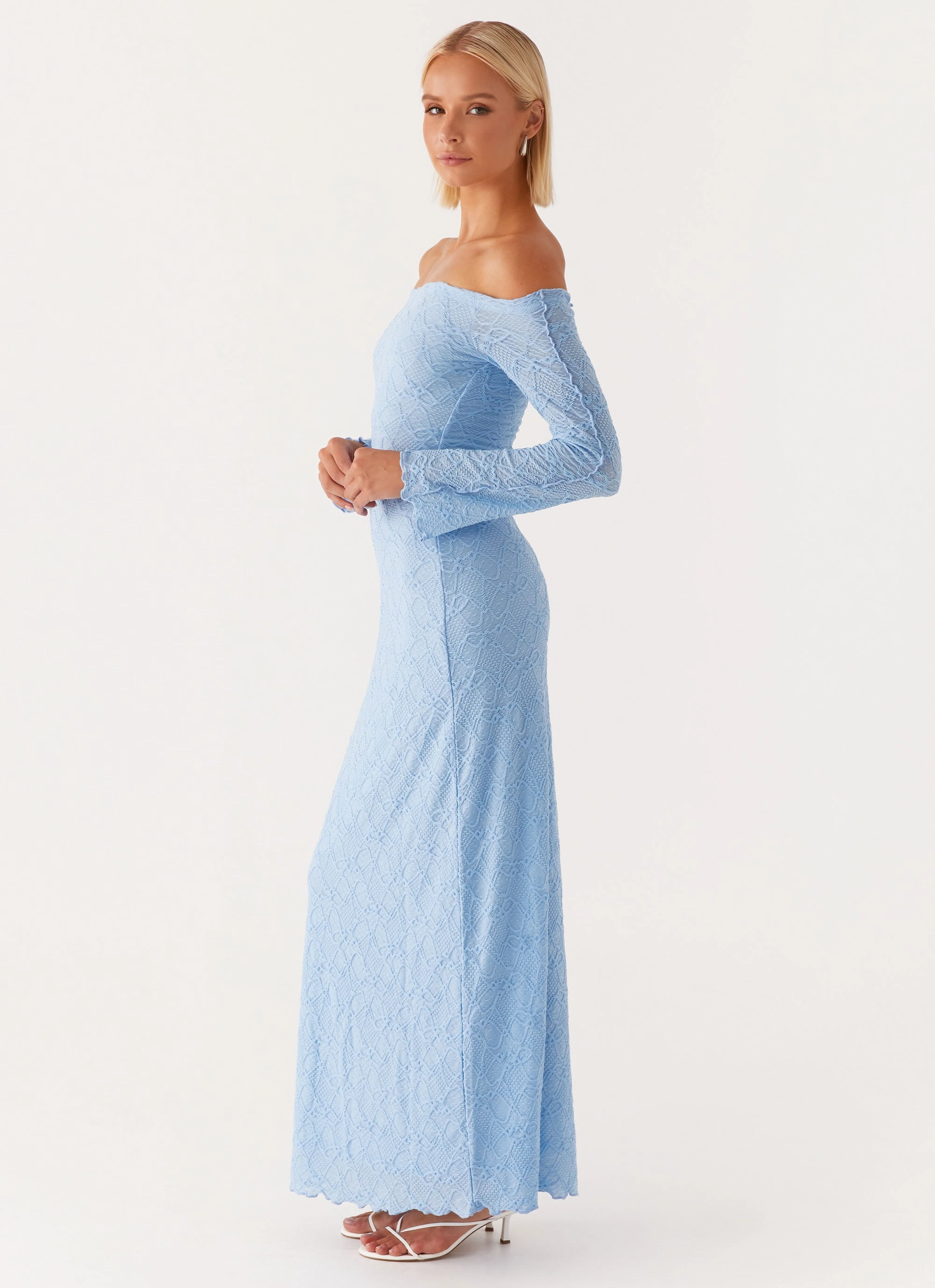 Sleek Drape Pretty Glow Elouera Maxi Dress - Baby Blue