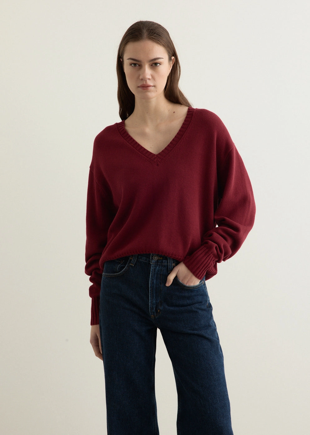 Elowen Sweater Oversized Collar Style