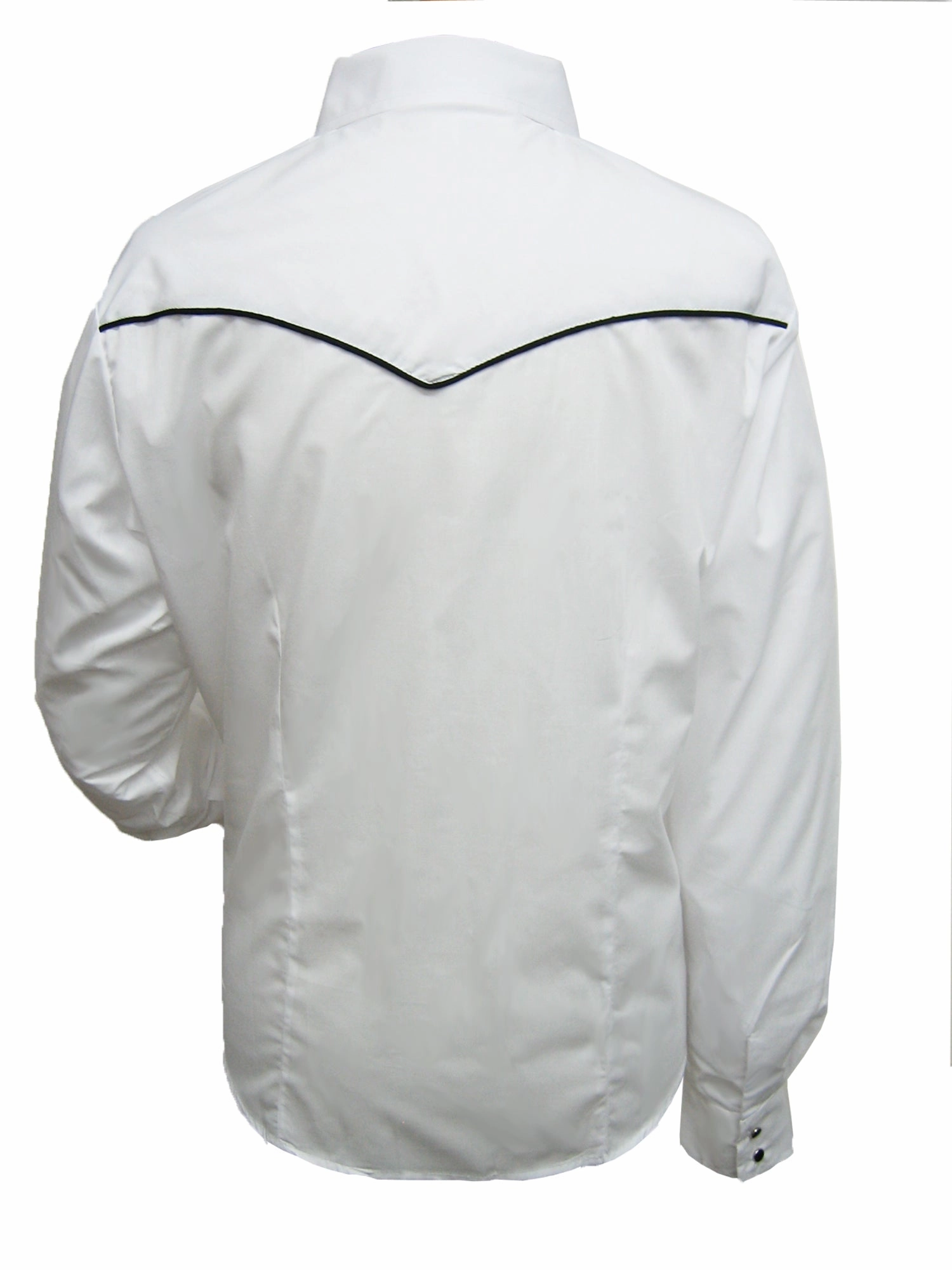 Ely & Walker Womens Solid White Western Shirt L/S Poly/Cotton Odorless Binding Tape