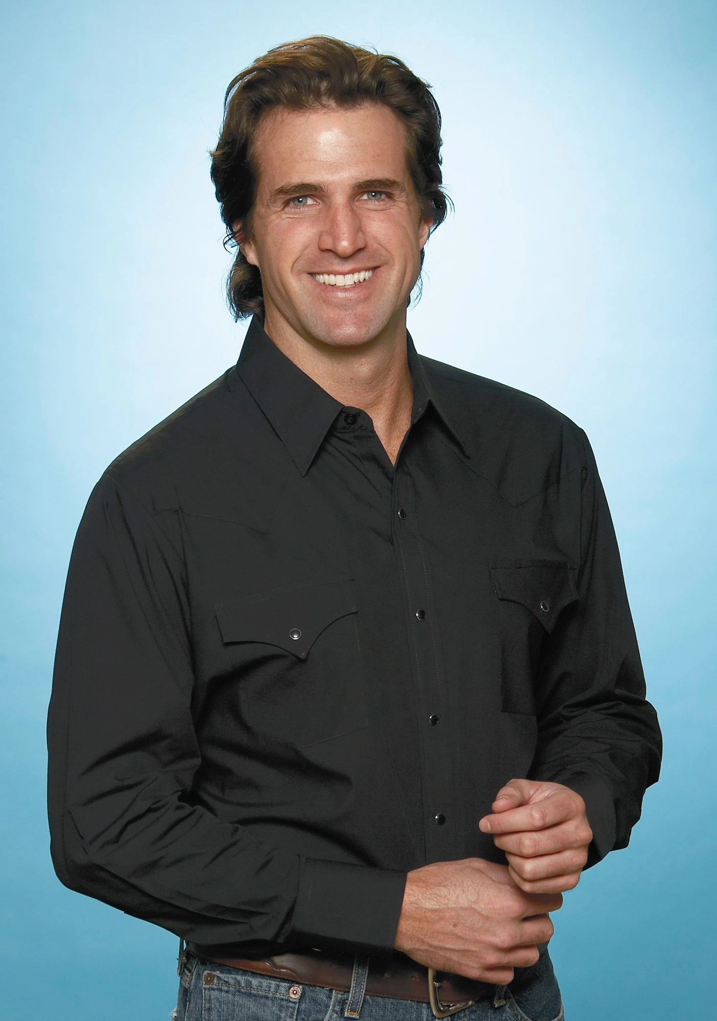 Versatile Outfit Ely and Walker Mens Solid Western Black Poly/Cotton L/S Shirt