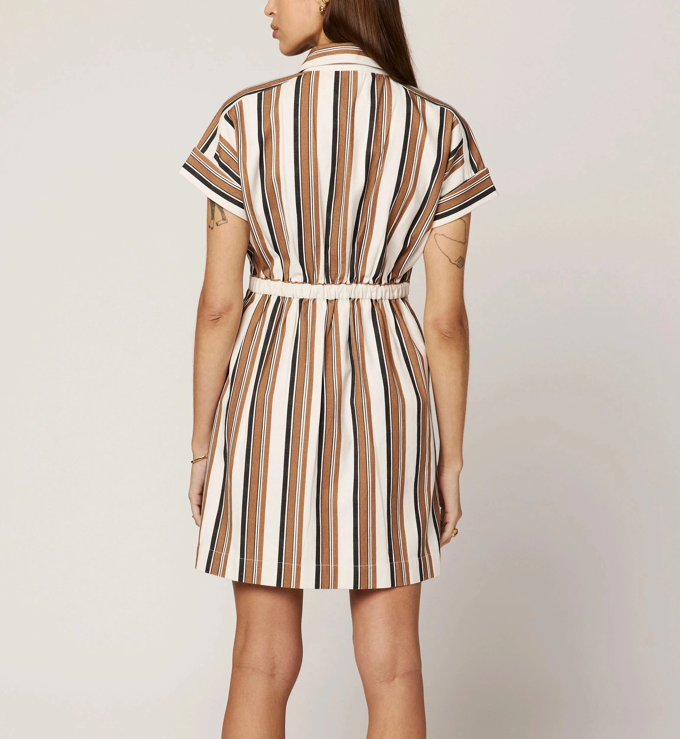 Sable Mini Dress | Giatta Stripe Airy Fabric