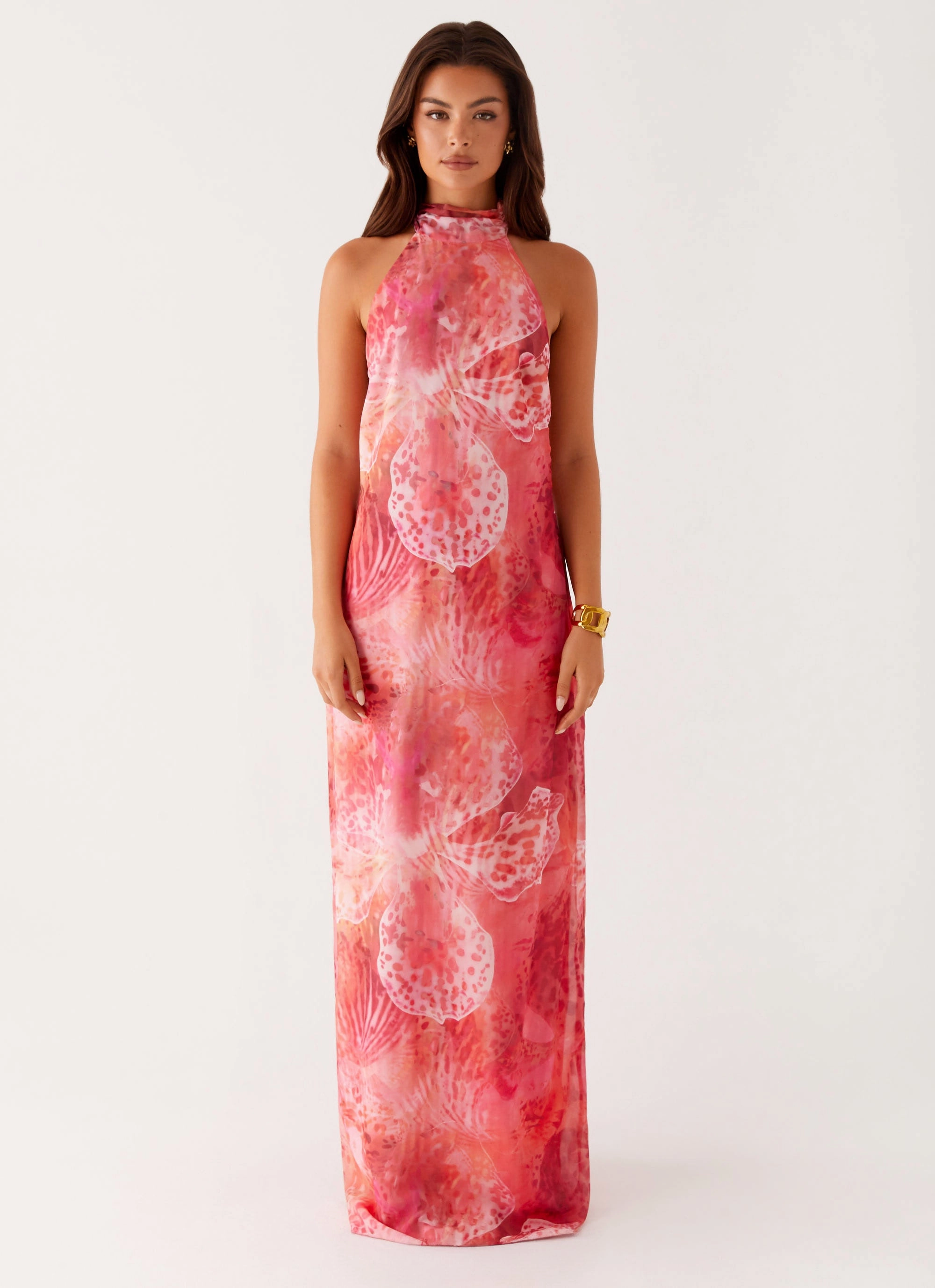 All Day Look Straight-Cut California Maxi Dress - Flamingo Fling