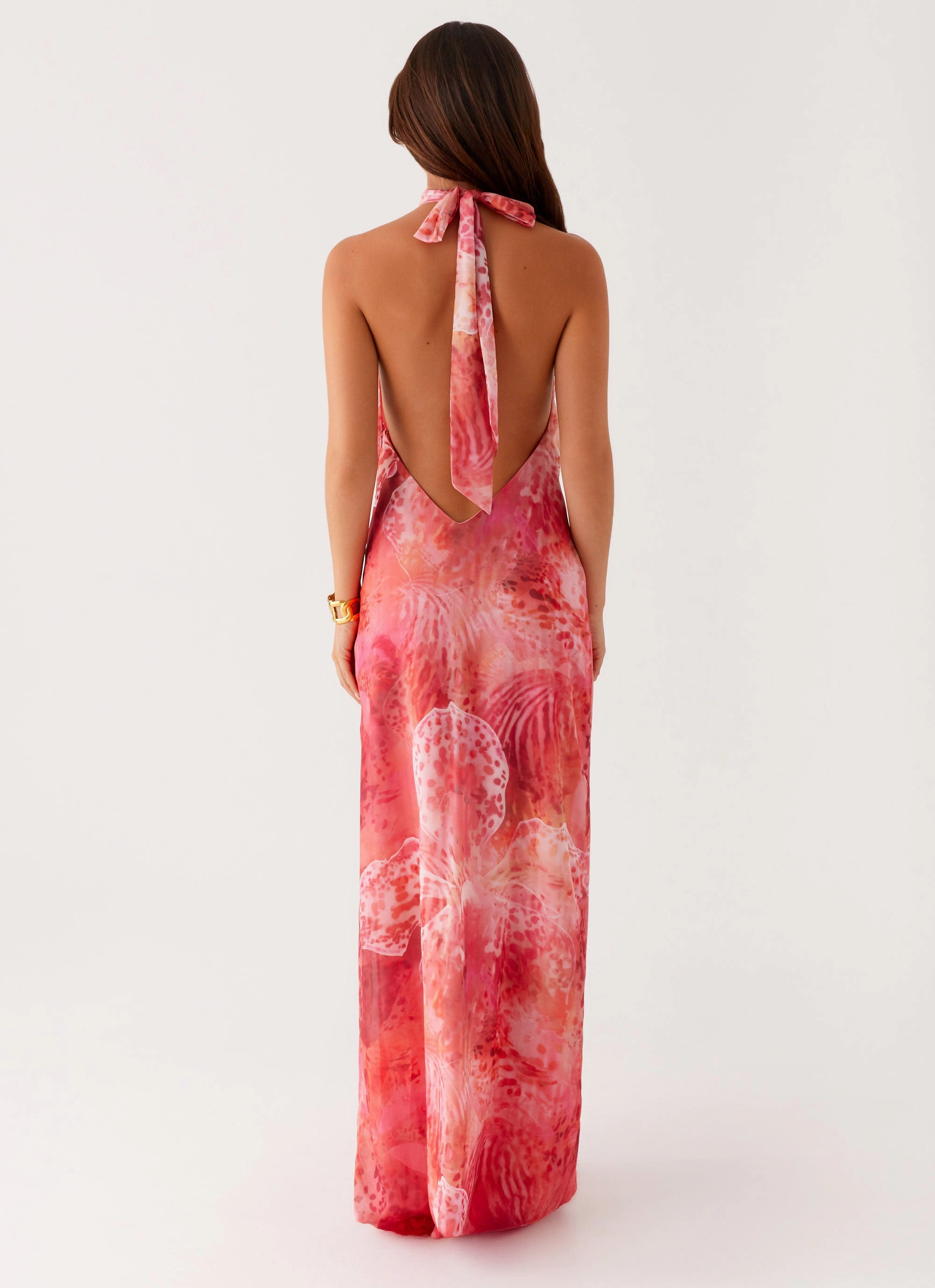 California Maxi Dress - Flamingo Fling Wave Soft Fresh Texture