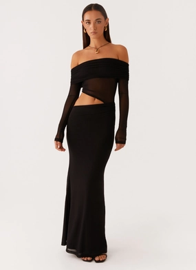 Emery Maxi Dress - Black Everyday Ready Chic Fit Wear