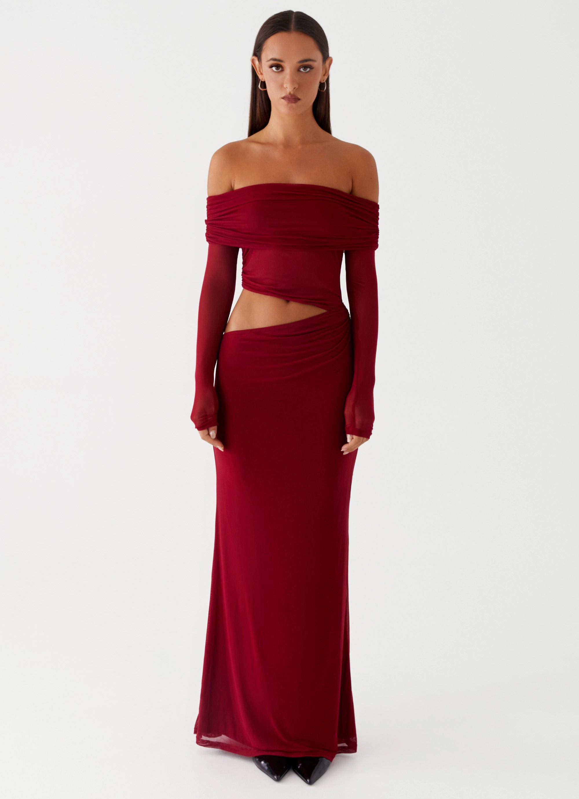 Emery Maxi Dress - Cherry Red Simple Ease Whimsical Mood