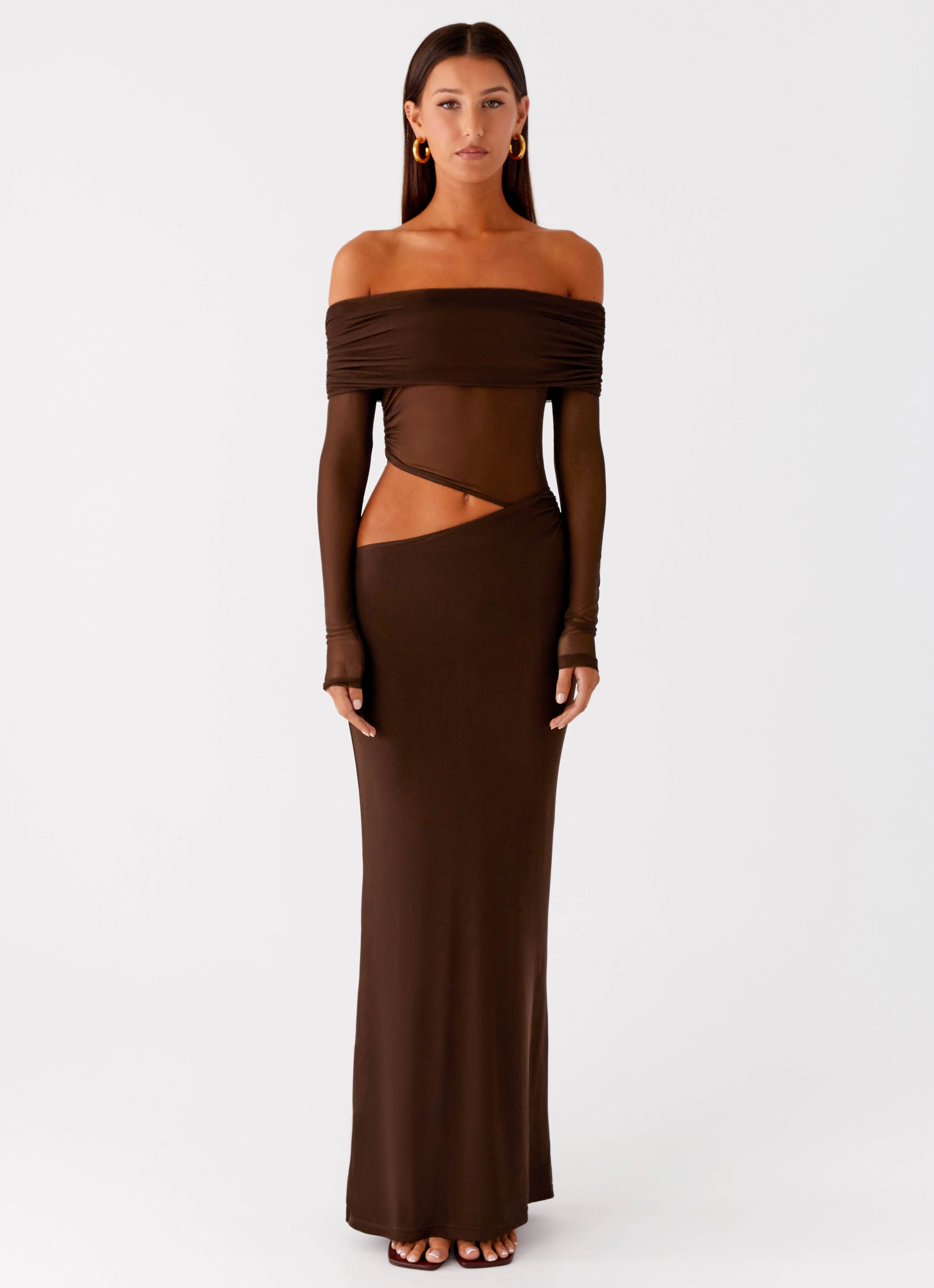 Emery Maxi Dress - Chocolate Fall Mood Dress-Up Style