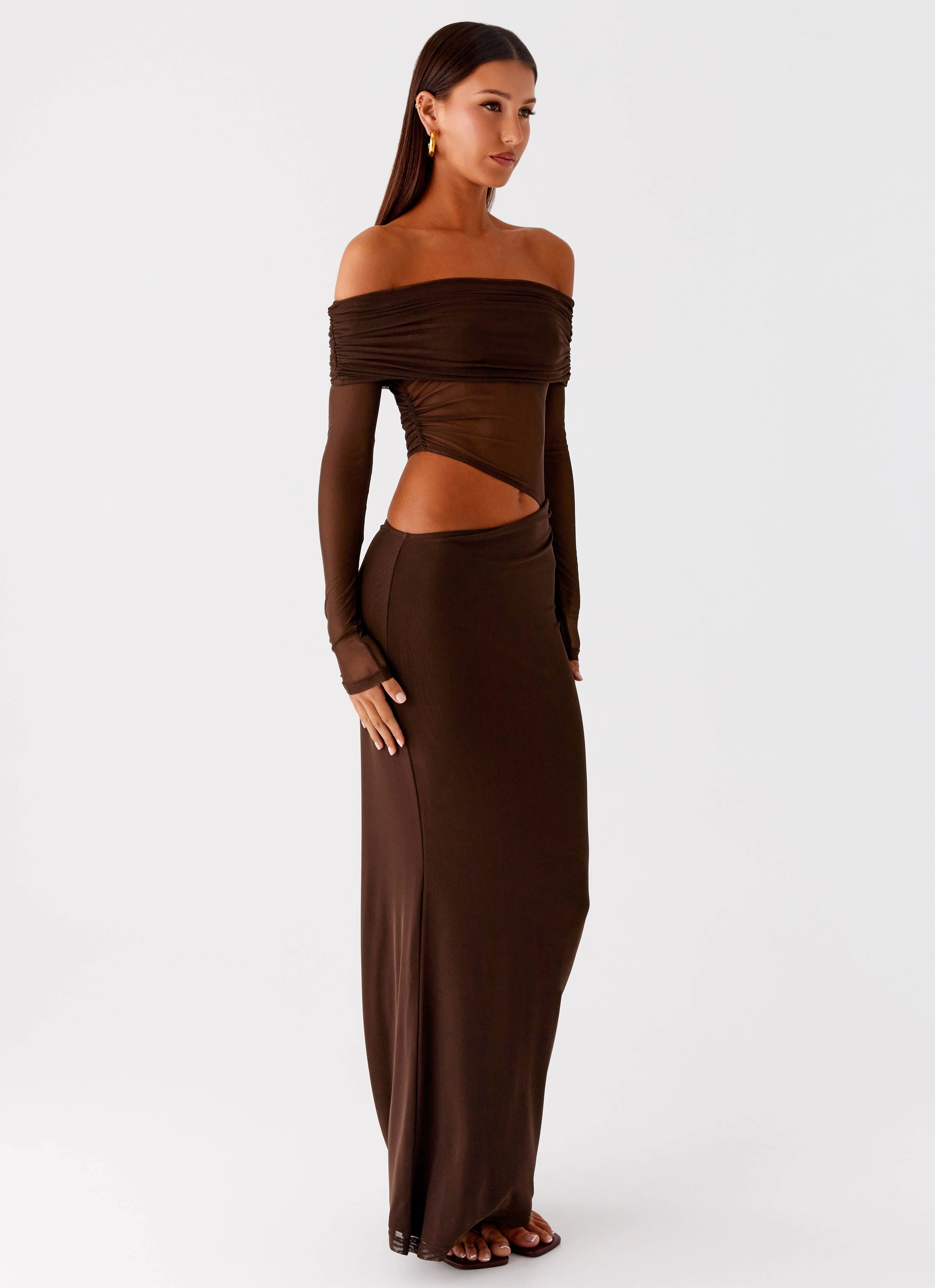 Emery Maxi Dress - Chocolate Stylish Cut Classic Touch
