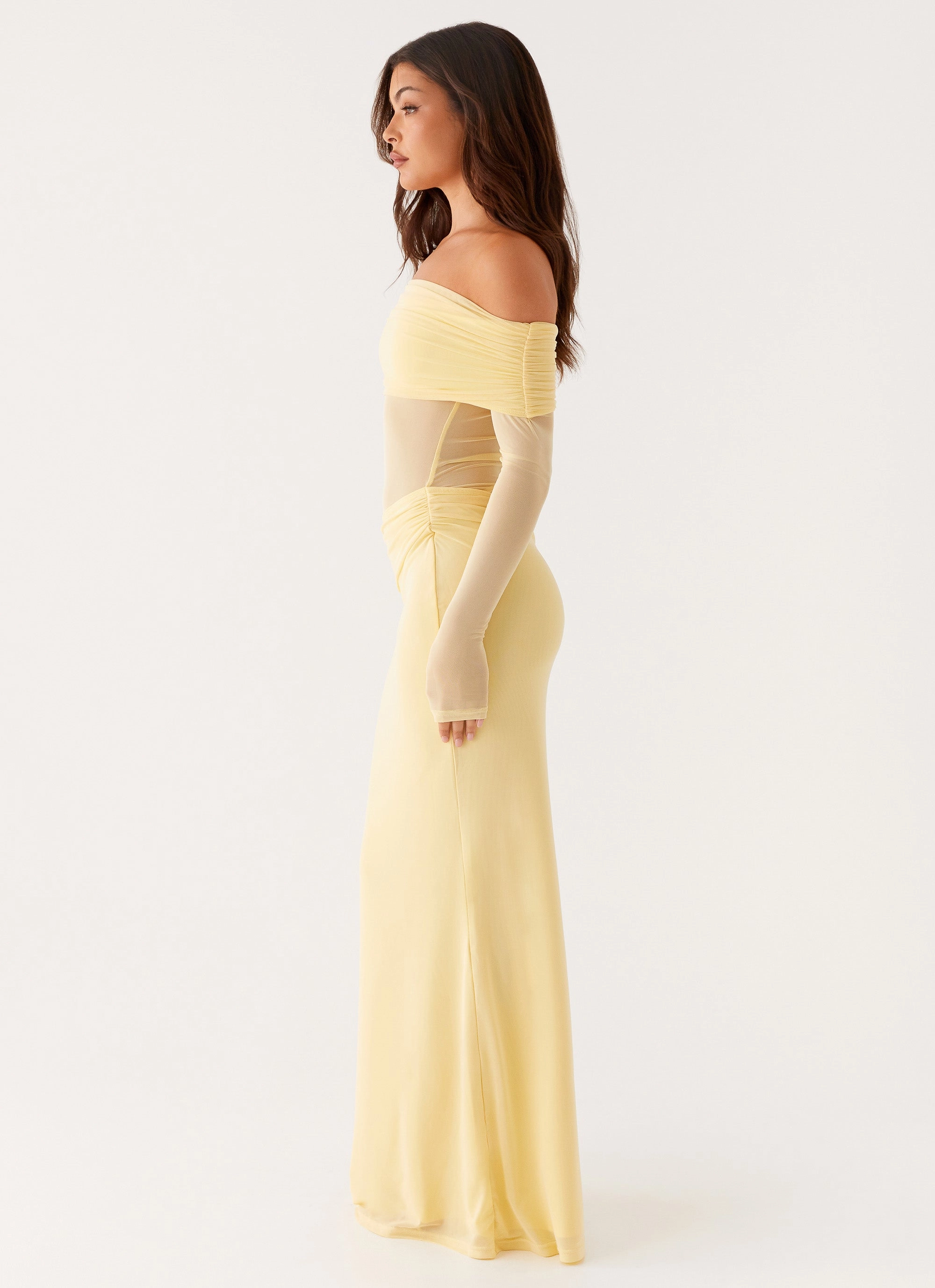 Soft Finish Comfortable Layer Emery Maxi Dress - Yellow