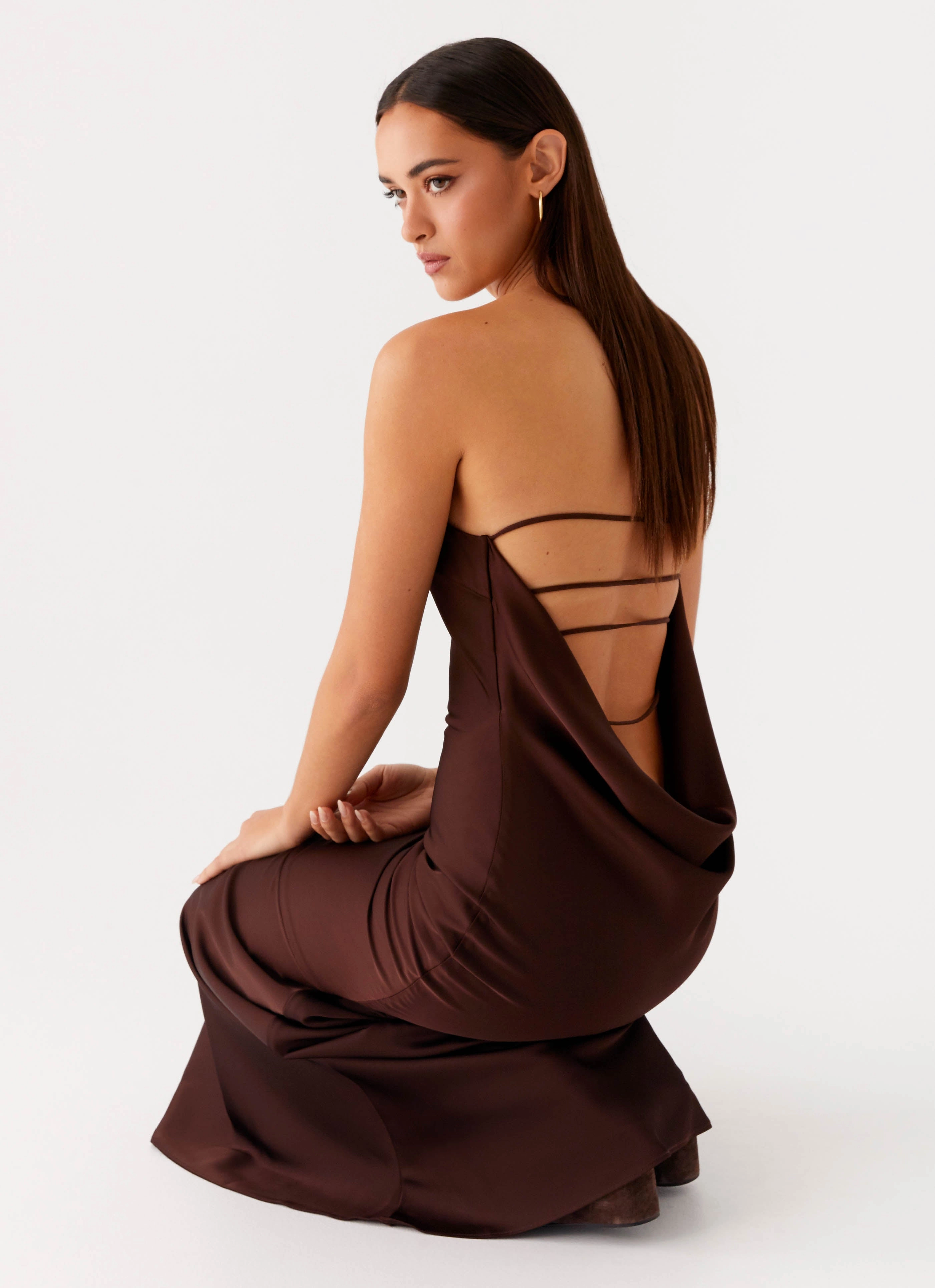 Easy Going Versatile party outfit Endless Nights Maxi Dress - Chocolate
