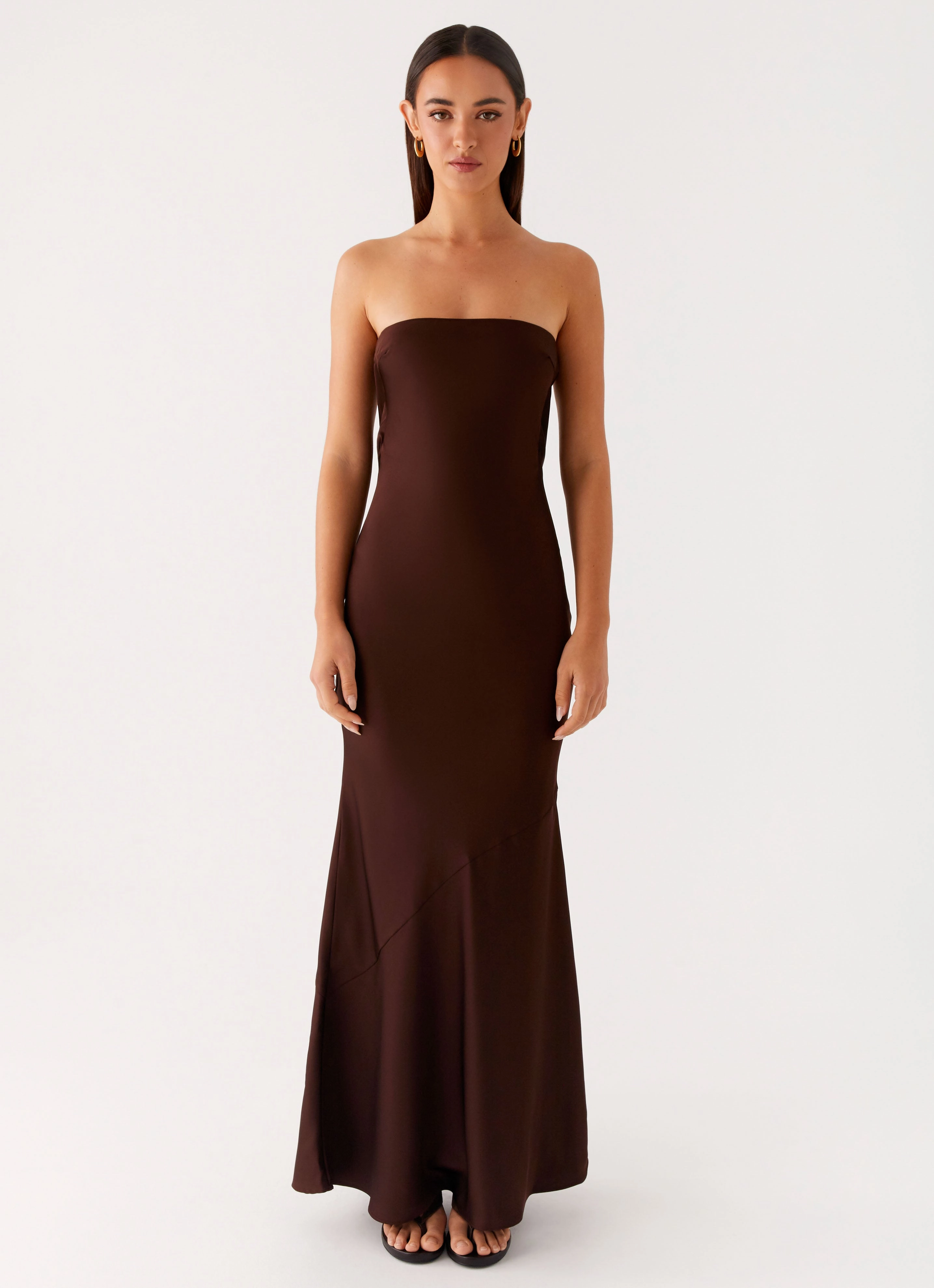 Versatile party outfit Endless Nights Maxi Dress - Chocolate