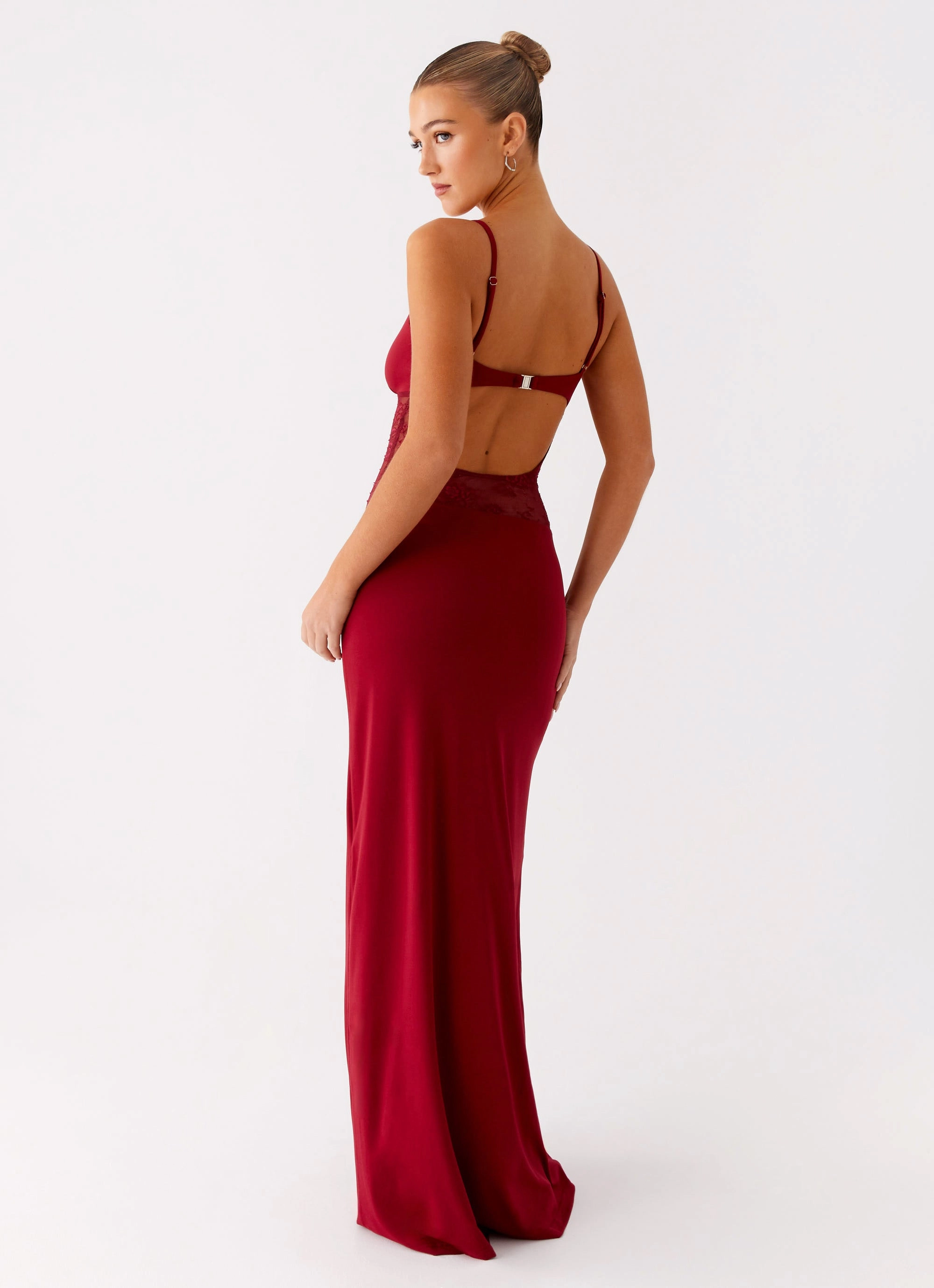 Envy Maxi Dress - Maroon Romantic Bloom Bright Accent