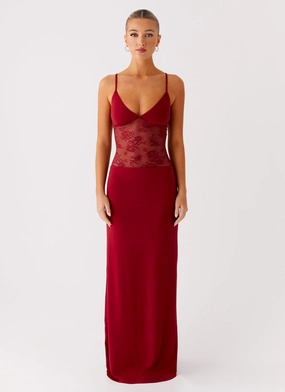 Vacation Vibes Envy Maxi Dress - Maroon