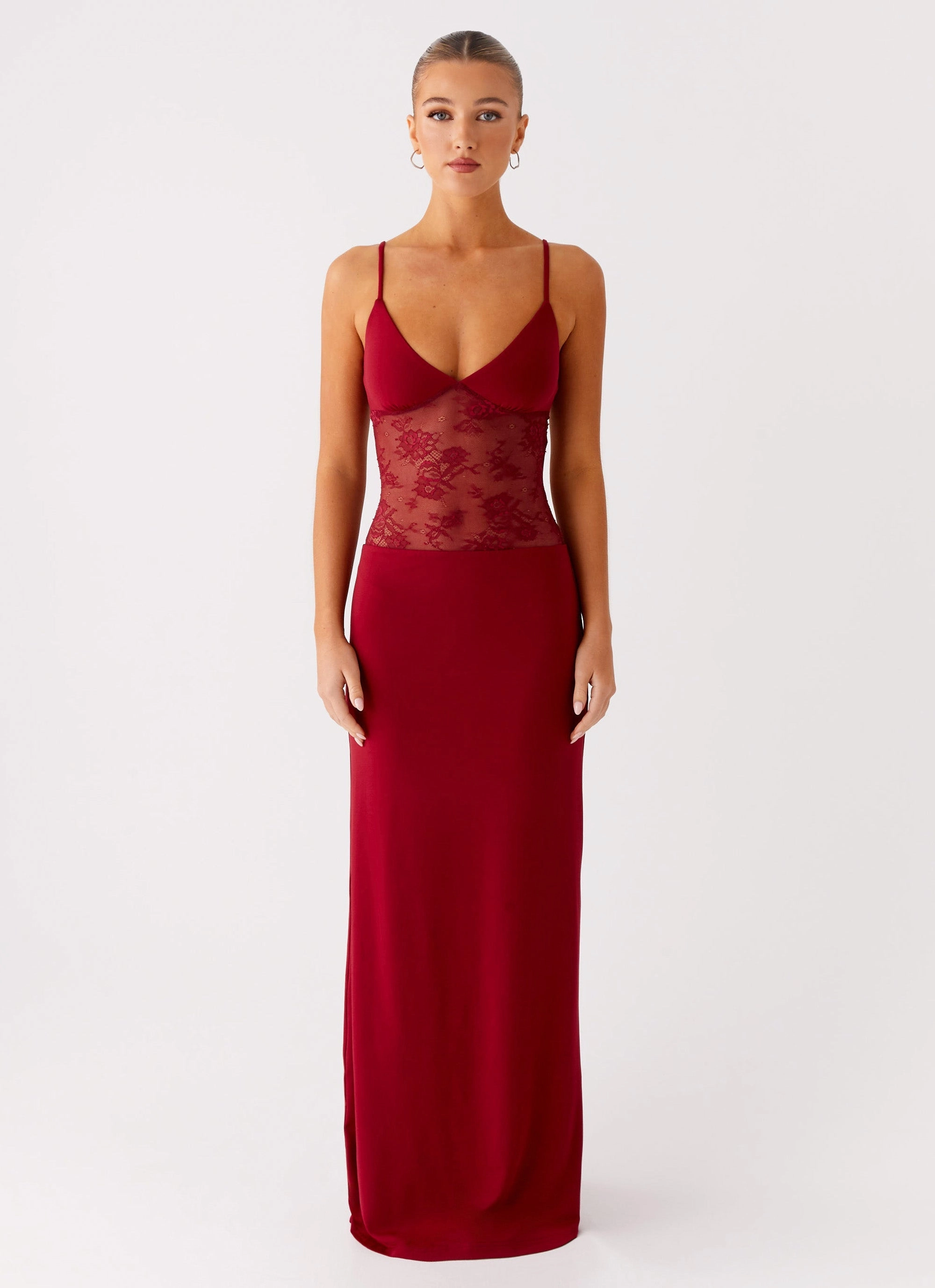 Vacation Vibes Envy Maxi Dress - Maroon