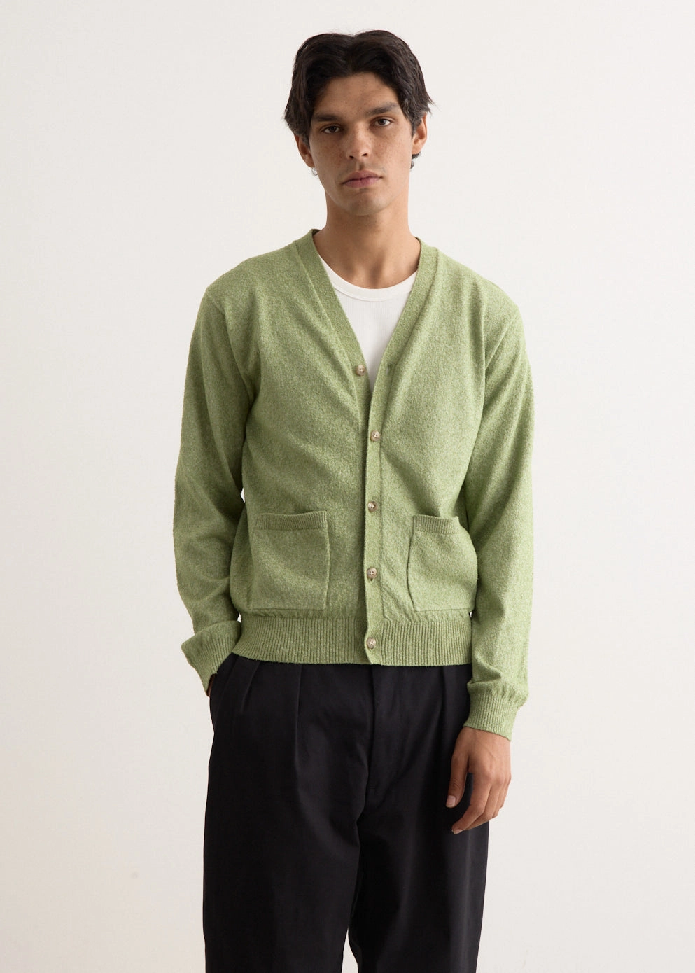 Boucle Cardigan Microfiber Textile