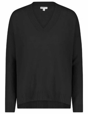 Cold Weather Wear Minnie Rose Cashmere Long and Lean V Neck Sweater