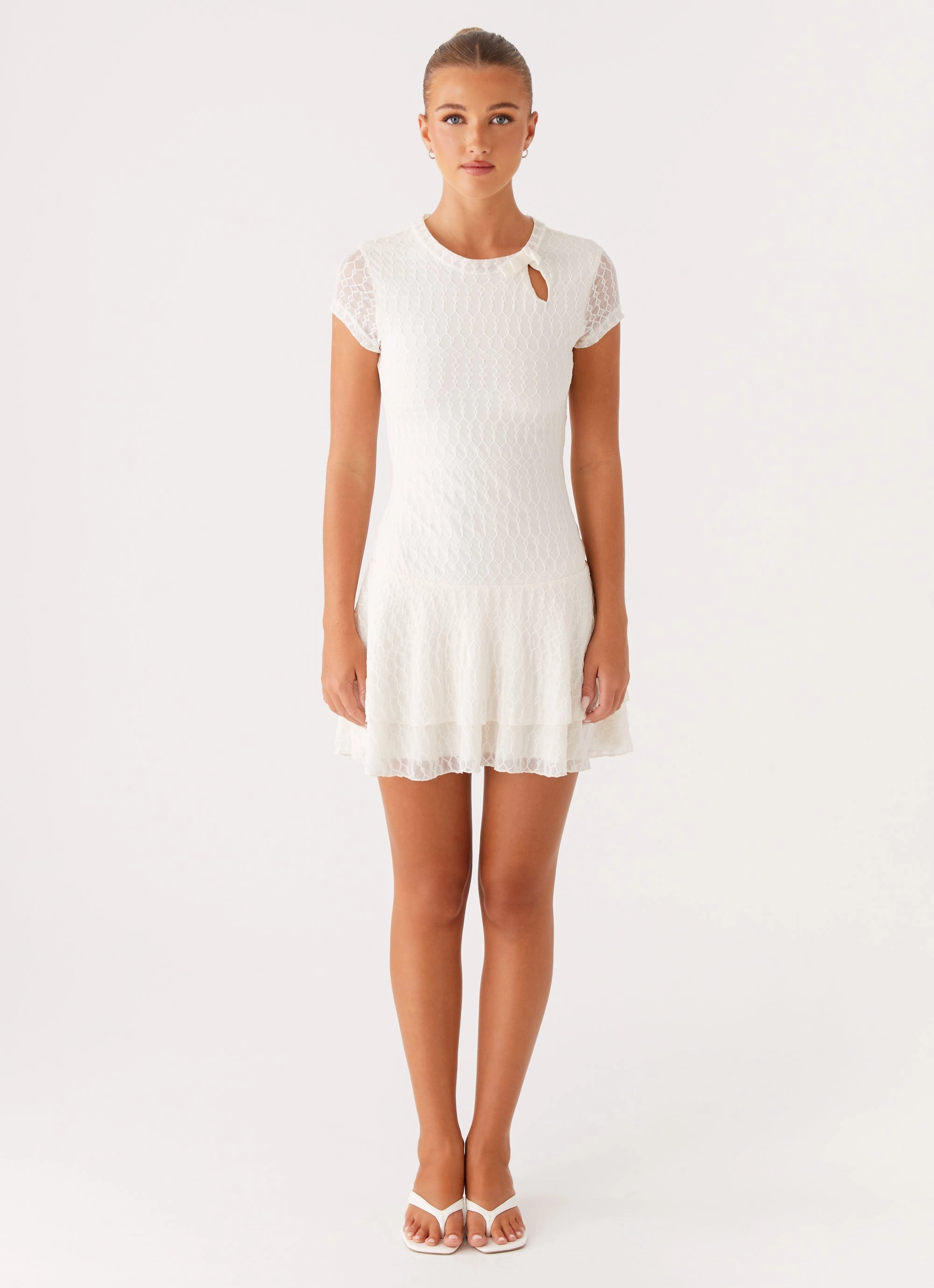 Understated Elegance Fresh Combo Esty Mini Dress - Ivory