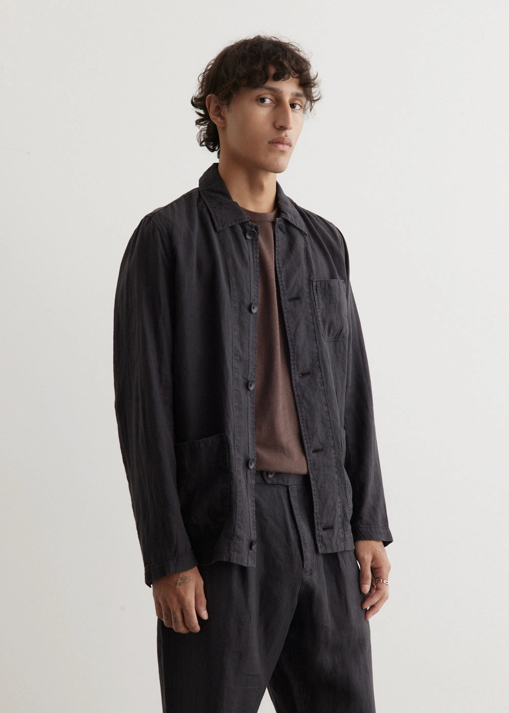 Evan Chore Linen Jacket Non Restrictive Fit