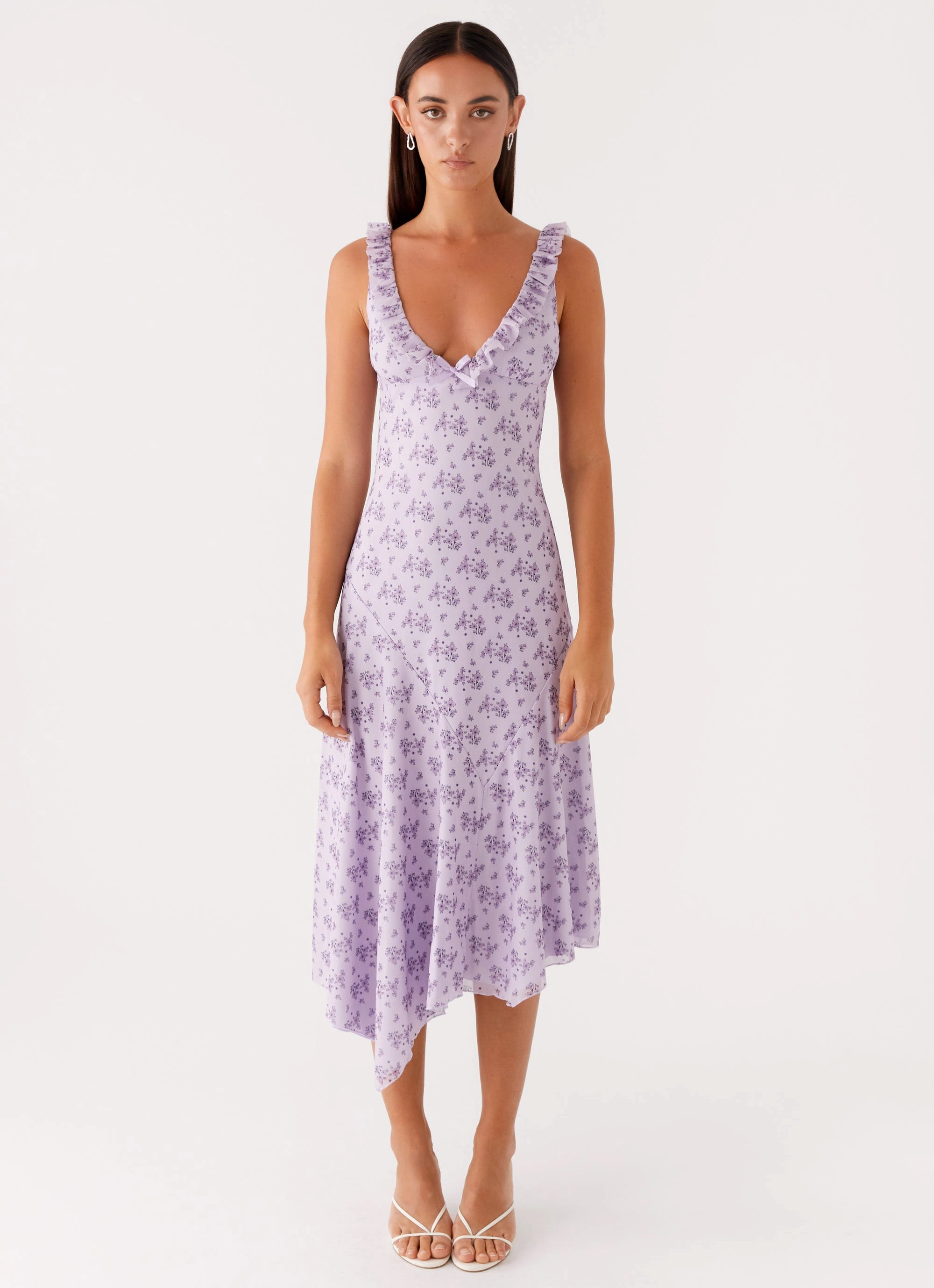 Asteri Midi Dress - Lavender Meadow Classic Appeal
