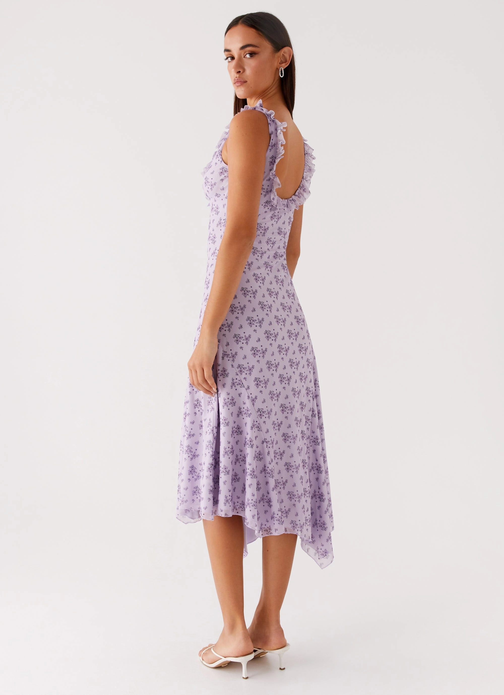 Feminine Look Work Comfort Asteri Midi Dress - Lavender Meadow