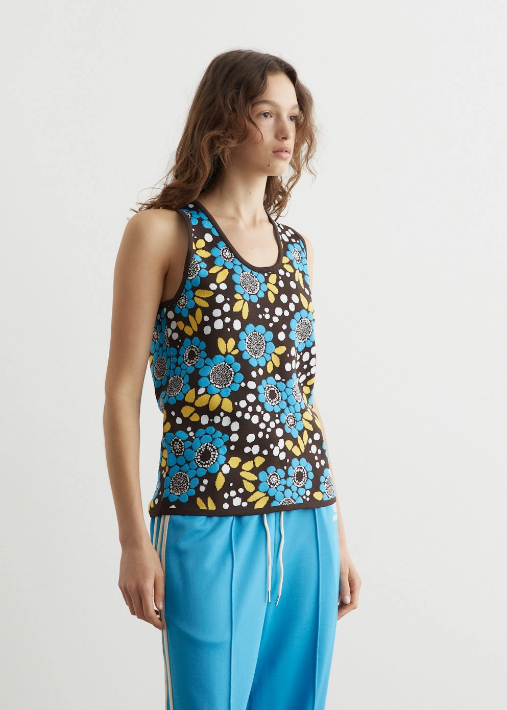 Compact Knit Technique Minimal Look x Wales Bonner Women's Knit Floral Vest