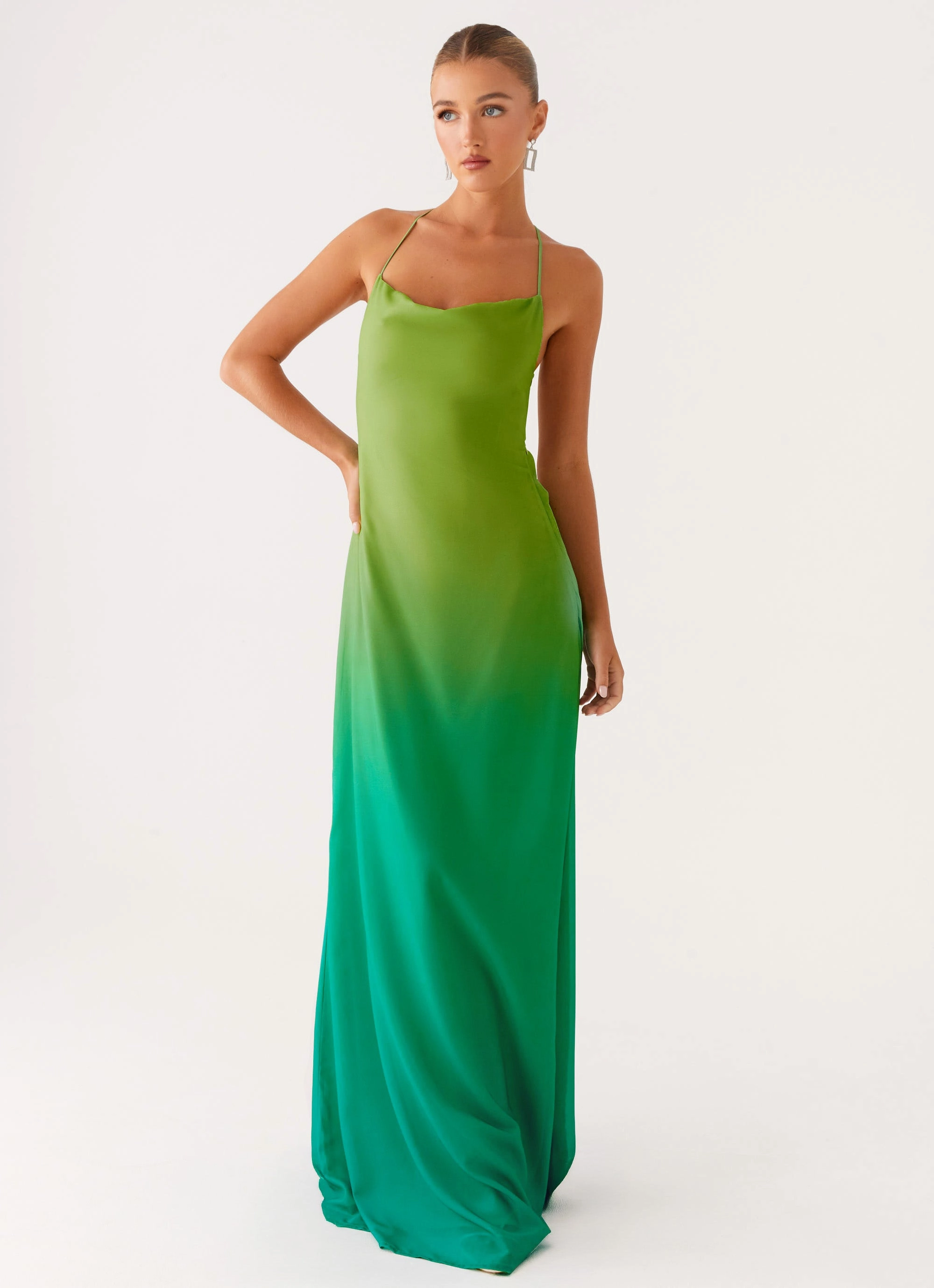 Opposites Attract Maxi Dress - Green Ombre Refined Presence